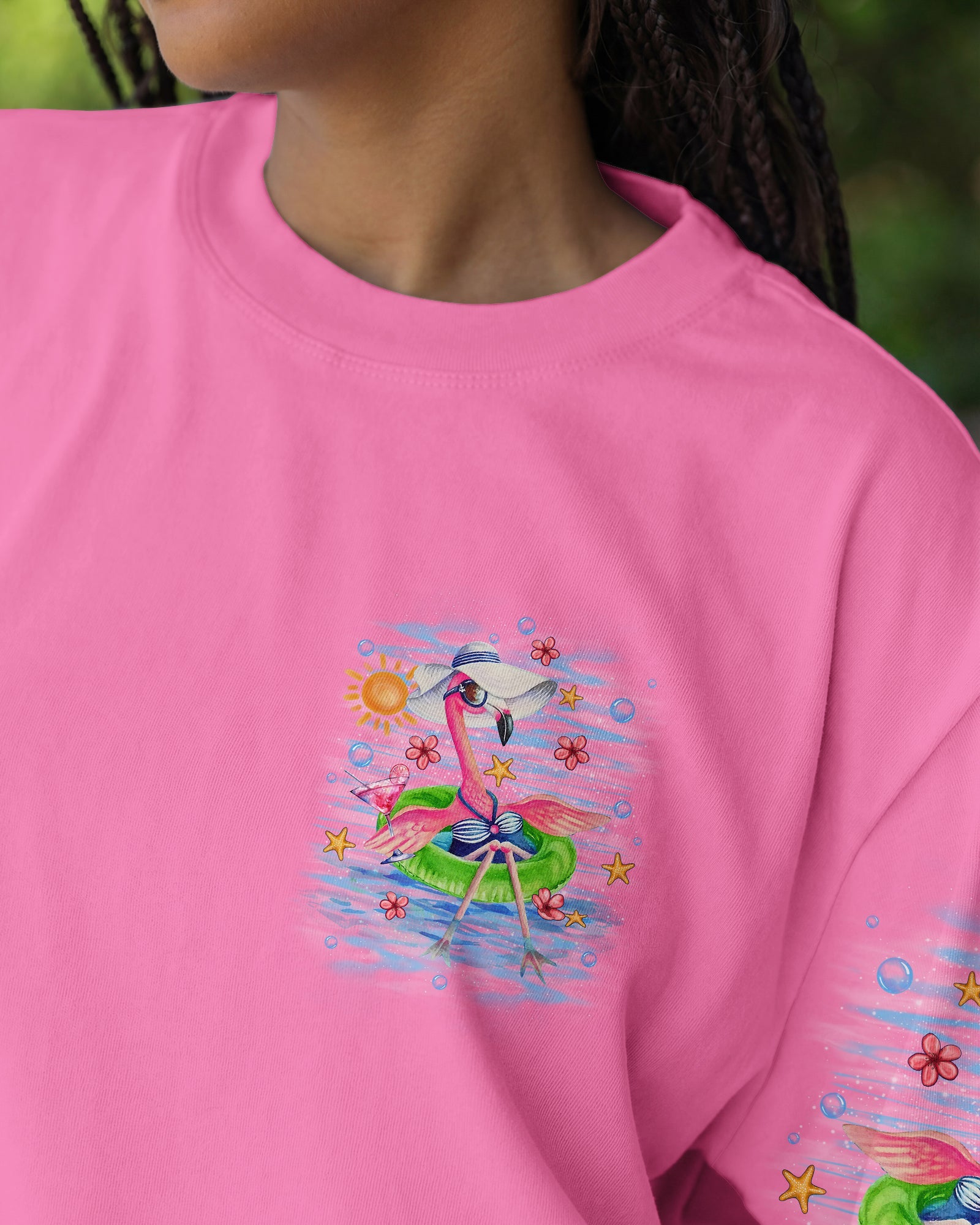 I WAS SIMPLY BORN TO DILLY DALLY FLAMINGO  ALL OVER PRINT - TLNO1205262