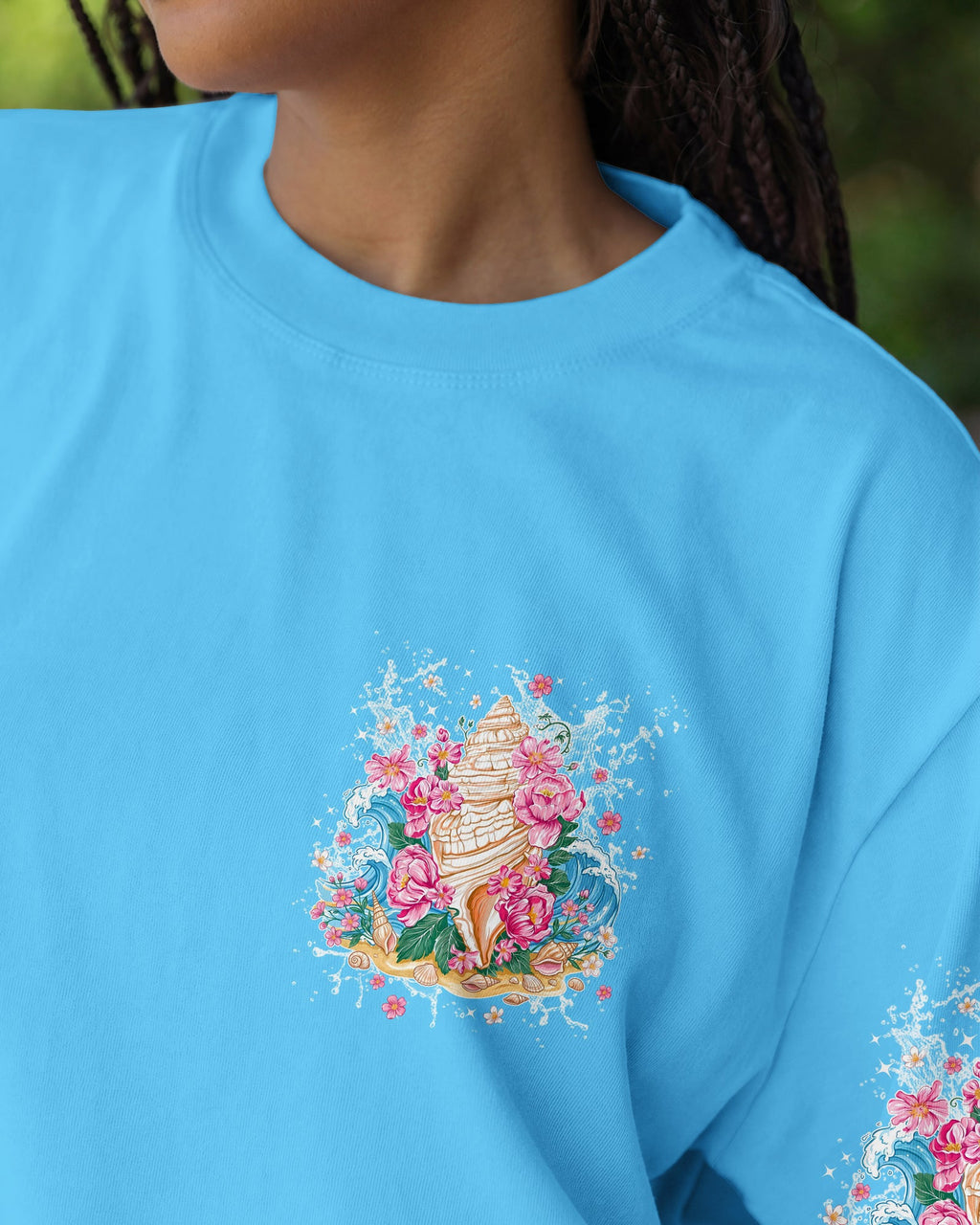 SMELL THE SEA FEEL THE BREEZE SEASHELL ALL OVER PRINT - TYPQ0806261