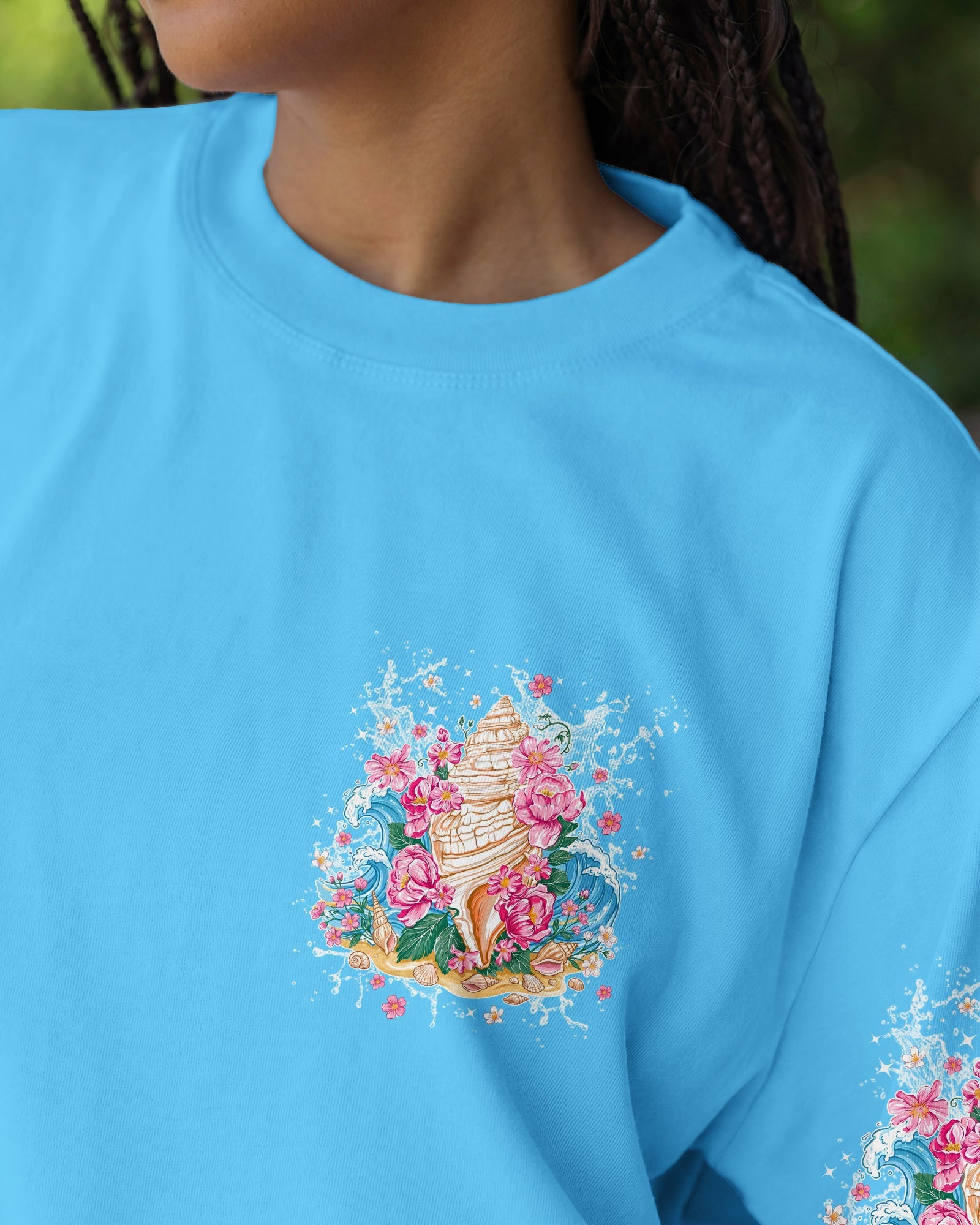 SMELL THE SEA FEEL THE BREEZE SEASHELL ALL OVER PRINT - TYPQ0806261