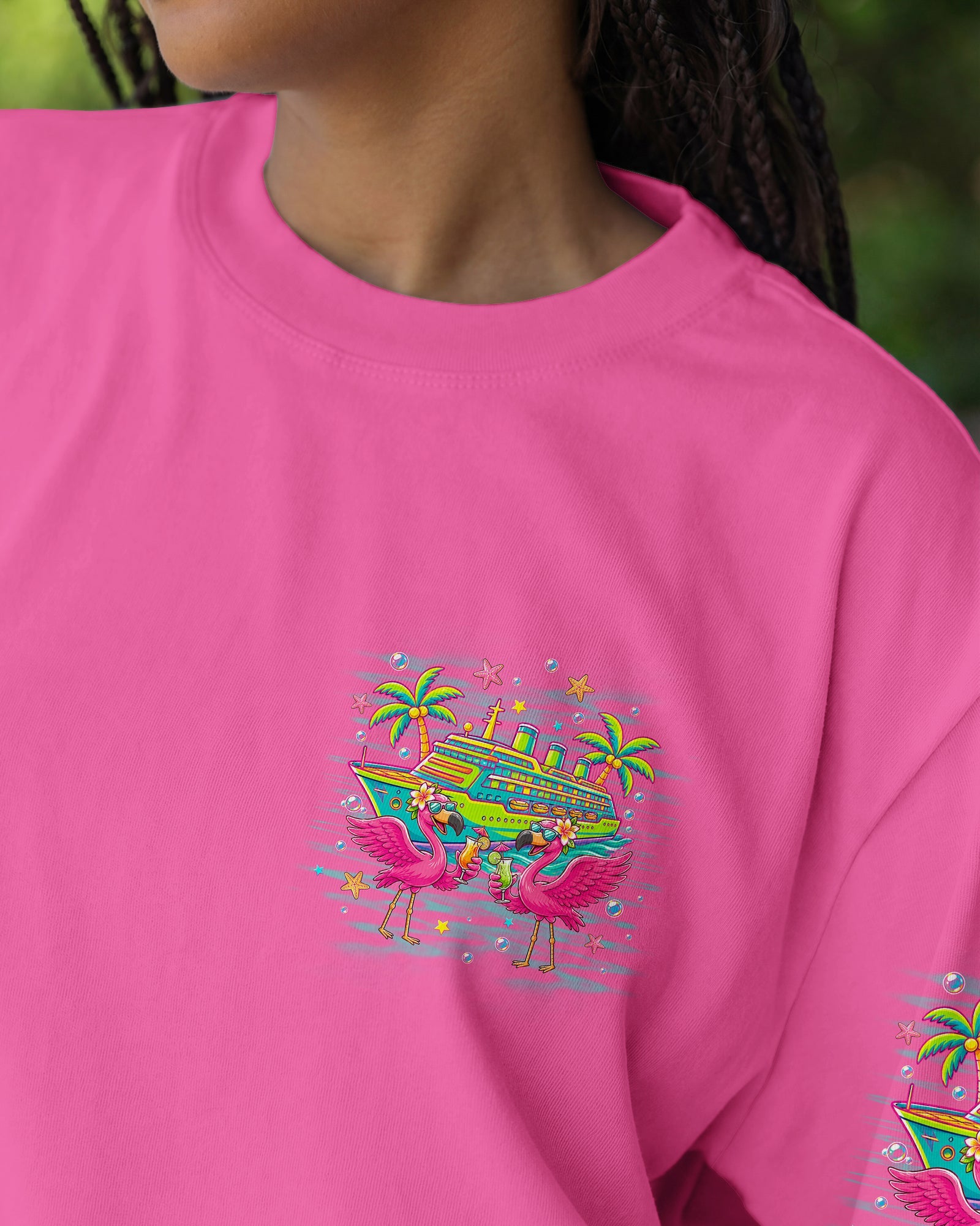 APPARENTLY WE'RE TROUBLE FLAMINGO CRUISING ALL OVER PRINT - TLNO307263