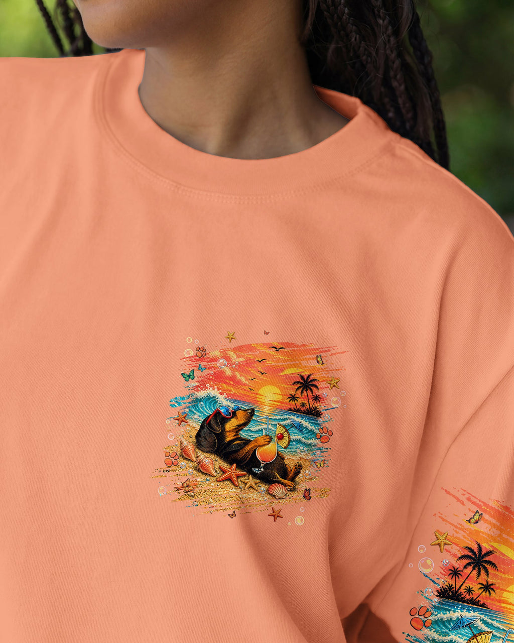 SMELL THE SEA FEEL THE BREEZE DACHSHUND DOG ALL OVER PRINT  - TLNT0506263
