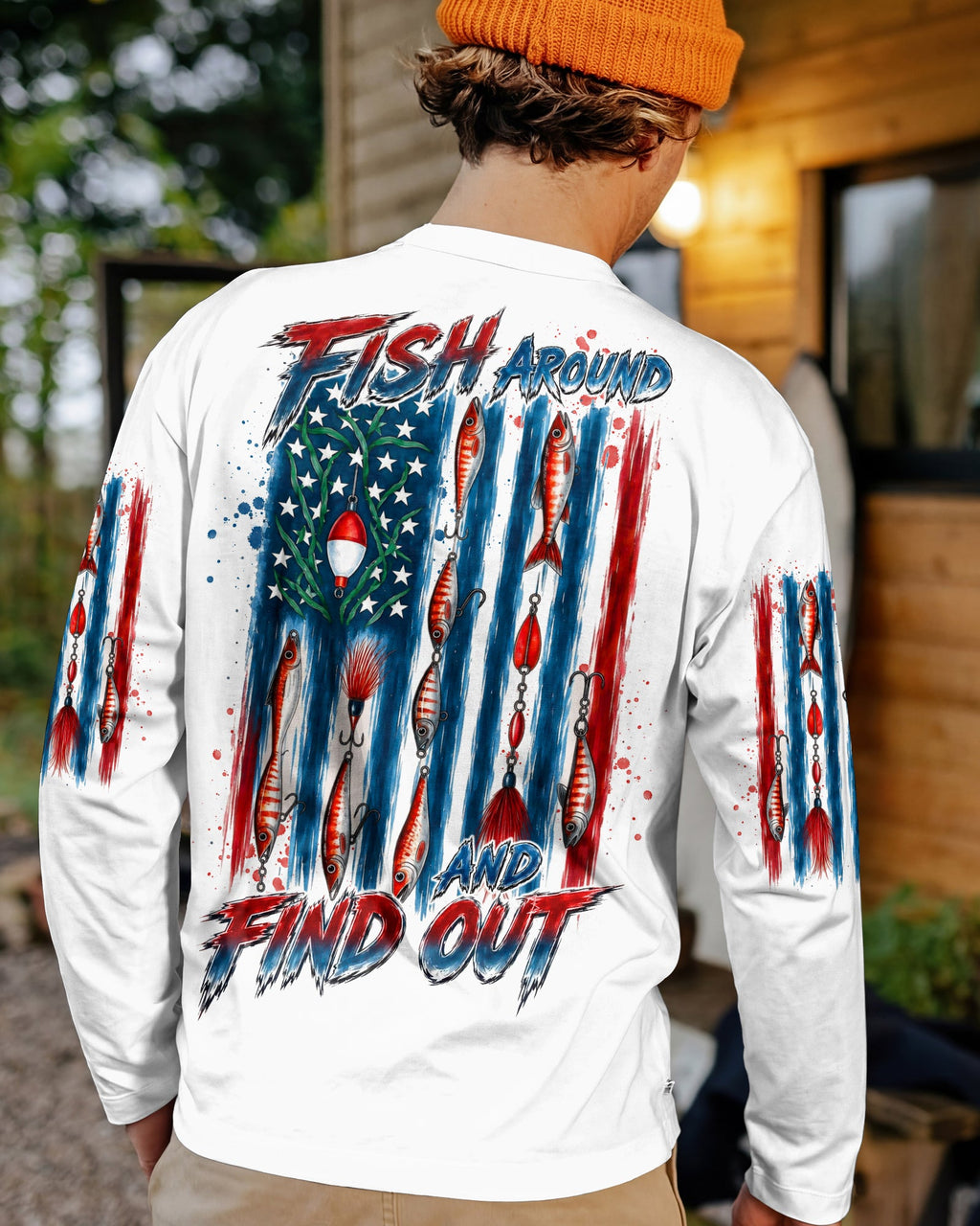 FISH AROUND AND FIND OUT FISHING ALL OVER PRINT - TLTW0106263