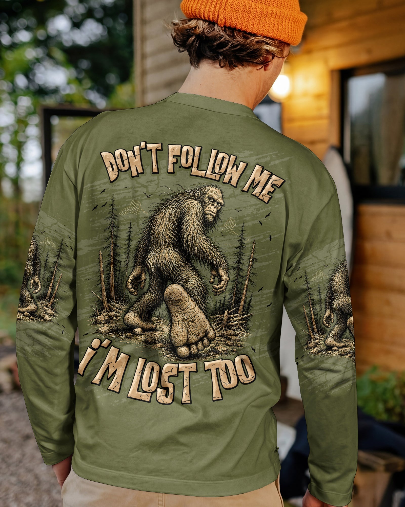 DON'T FOLLOW ME BIGFOOT ALL OVER PRINT - TLNT0306261