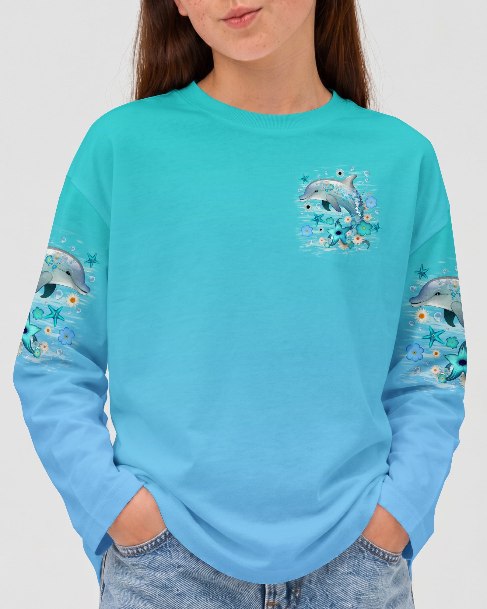 OCEAN WISHES DOLPHIN KISSES KIDS ALL OVER PRINT - TLNO2905262