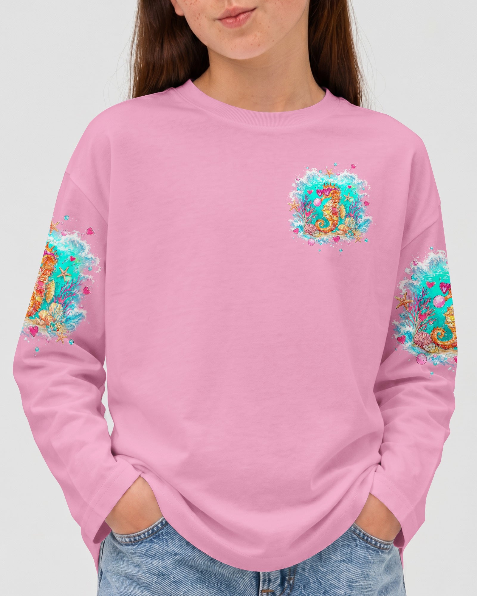 SMELL THE SEA FEEL THE BREEZE SEAHORSE KIDS ALL OVER PRINT - TLTW0806263
