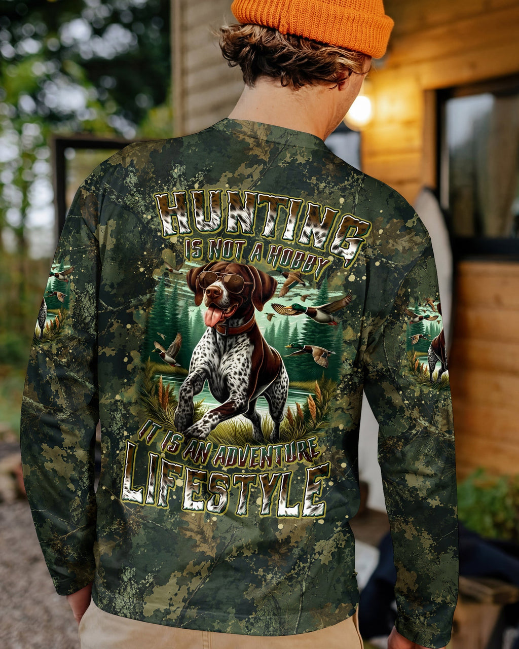 HUNTING IS NOT A HOBBY GERMAN SHORTHAIRED POINTER DOG ALL OVER PRINT - TYLN2905261