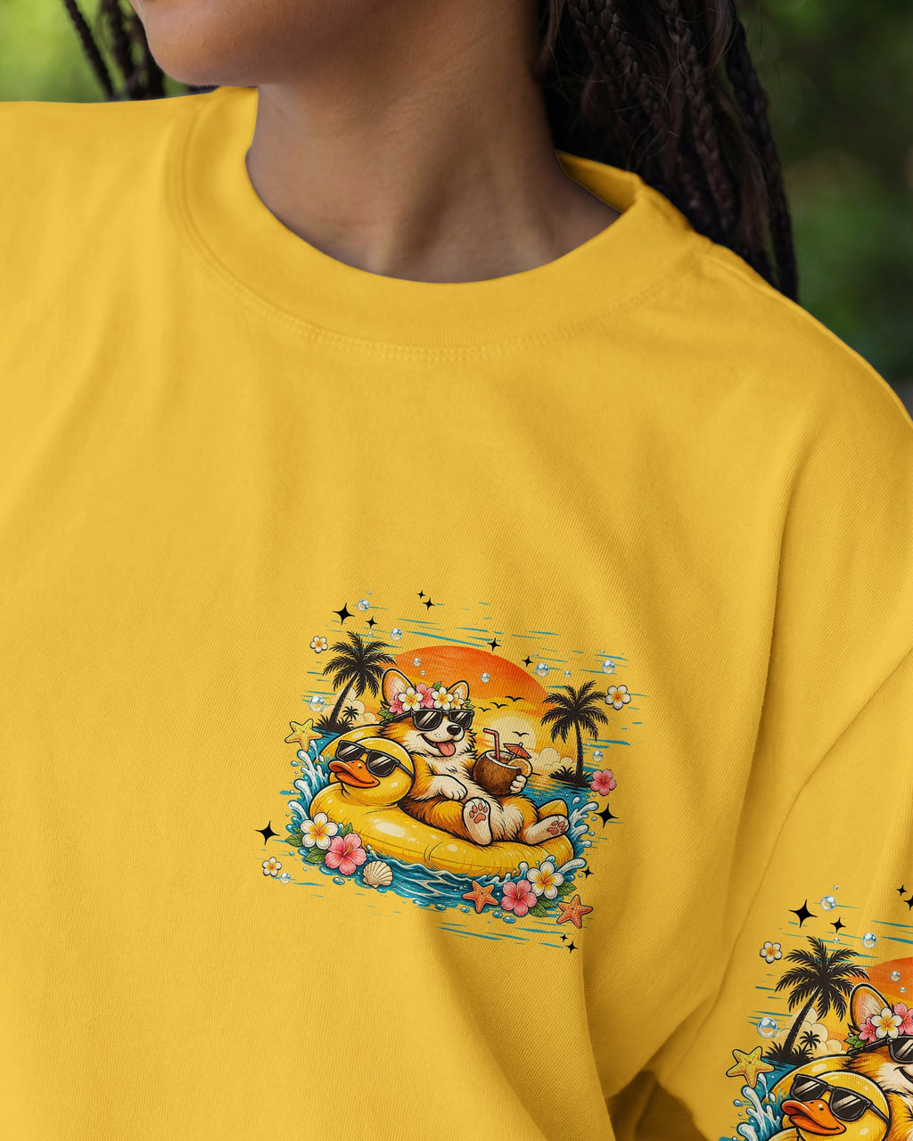 MEET ME AT MY HAPPY PLACE CORGI DOG ALL OVER PRINT   - TLHN2605263