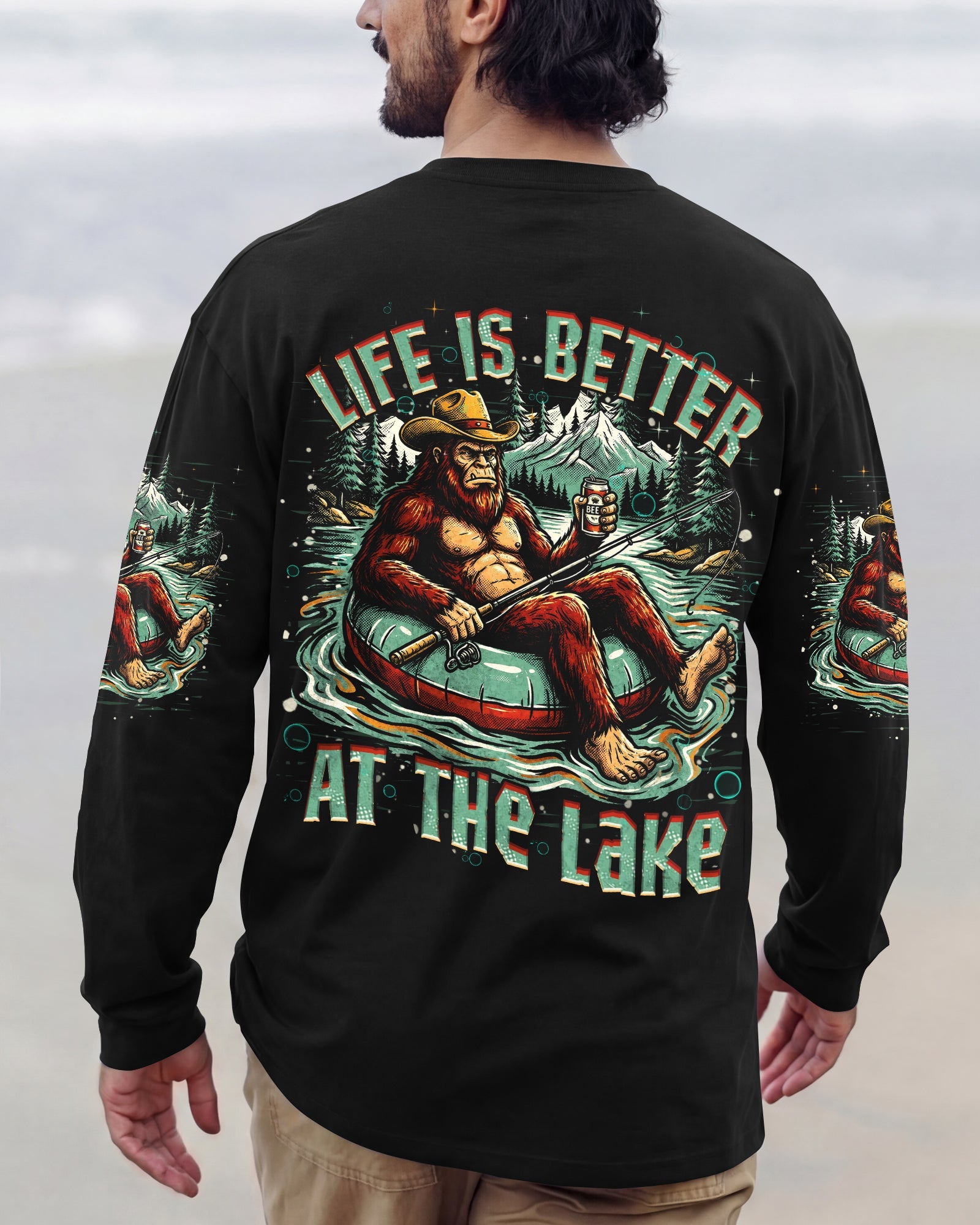 LIFE IS BETTER AT THE LAKE BIGFOOT ALL OVER PRINT   - TLHN2805263