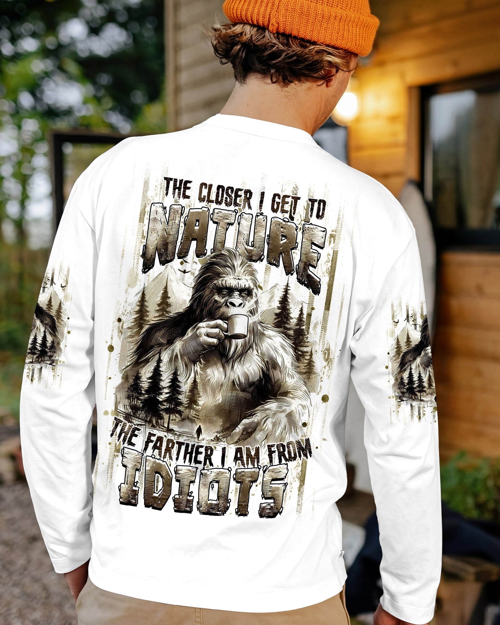 THE CLOSER I GET TO NATURE BIGFOOT ALL OVER PRINT - TLHG0106262