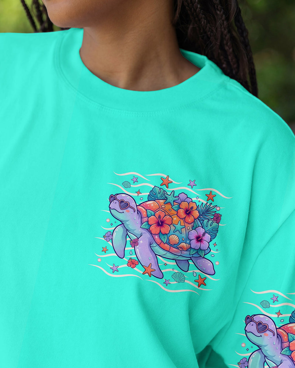 SALTWATER HEALS EVERYTHING TURTLE ALL OVER PRINT  - TLNO1507261