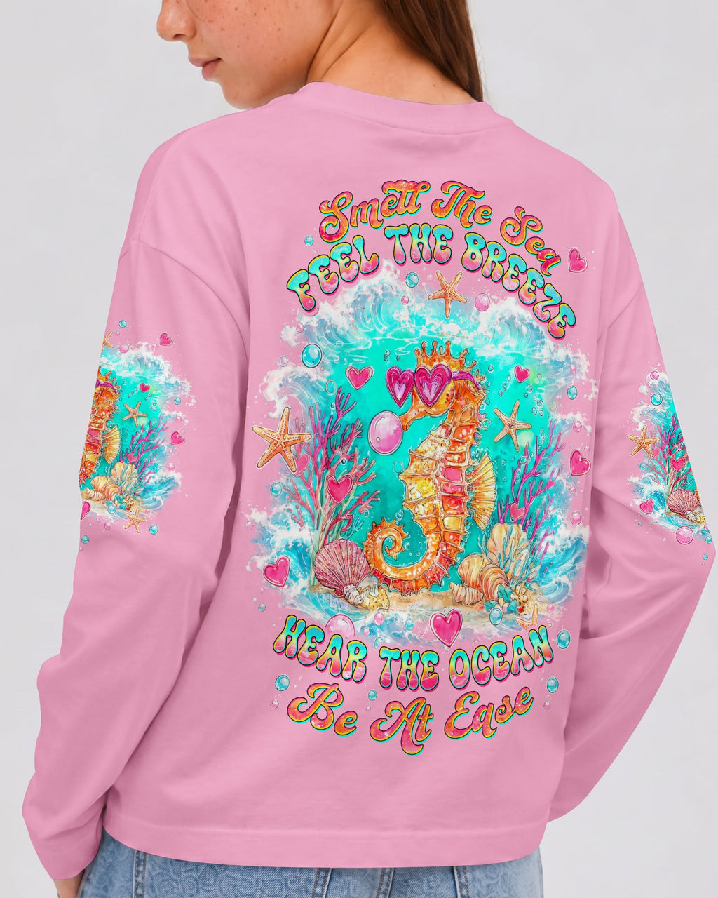 SMELL THE SEA FEEL THE BREEZE SEAHORSE KIDS ALL OVER PRINT - TLTW0806263
