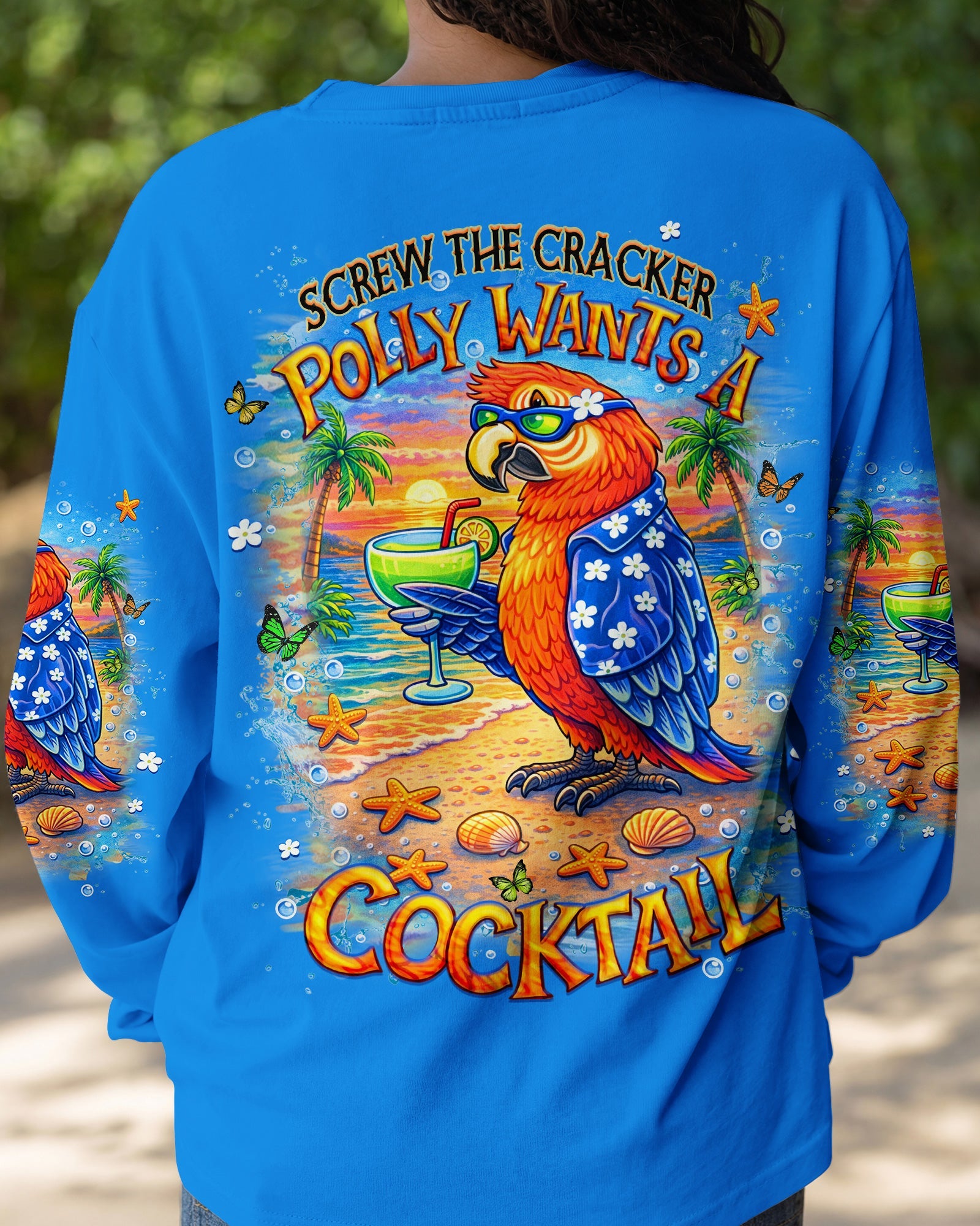POLLY WANTS A COCKTAIL PARROT ALL OVER PRINT  - TLHN1504261