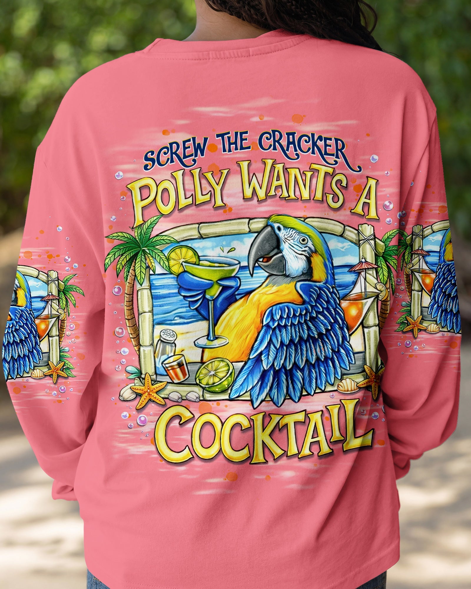 POLLY WANTS A COCKTAIL PARROT ALL OVER PRINT  - TLNT1404262