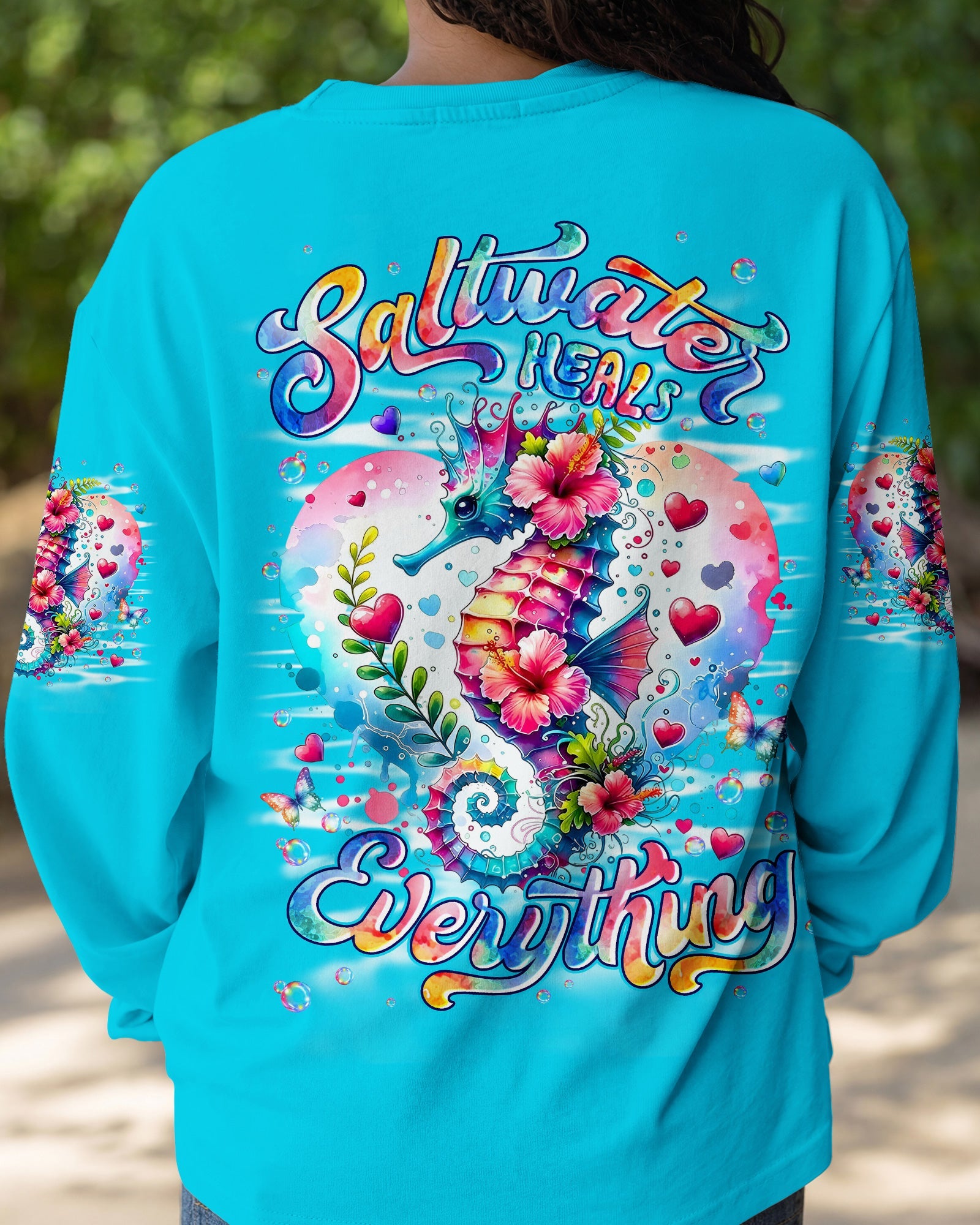 SALTWATER HEALS EVERYTHING SEAHORSE ALL OVER PRINT - TYLN1505262