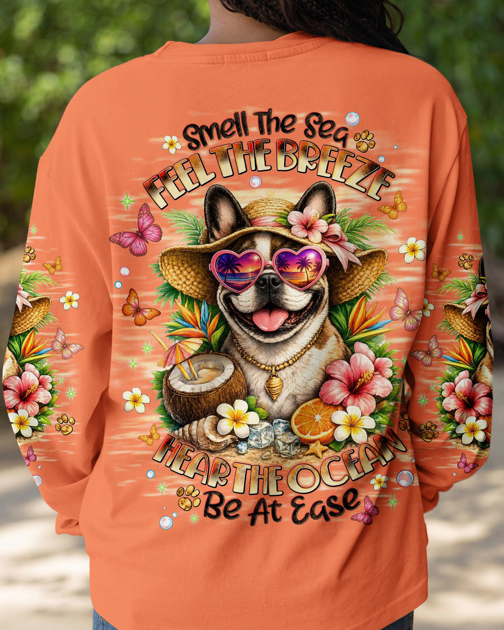 SMELL THE SEA FEEL THE BREEZE FRENCH BULLDOG ALL OVER PRINT - TLNT1106262