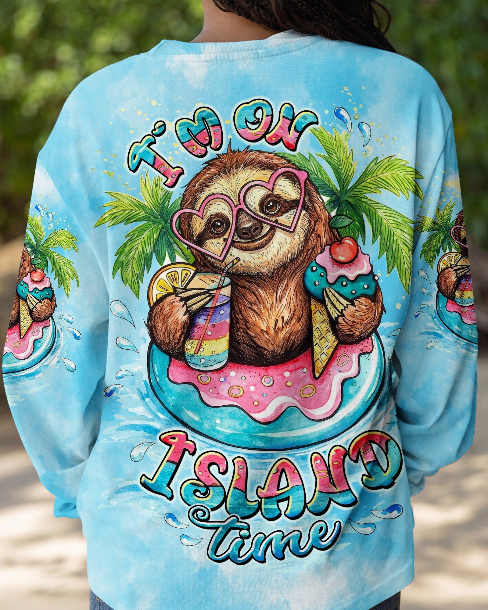 I'M ON ISLAND TIME  SLOTH ALL OVER PRINT - TLTW0804263