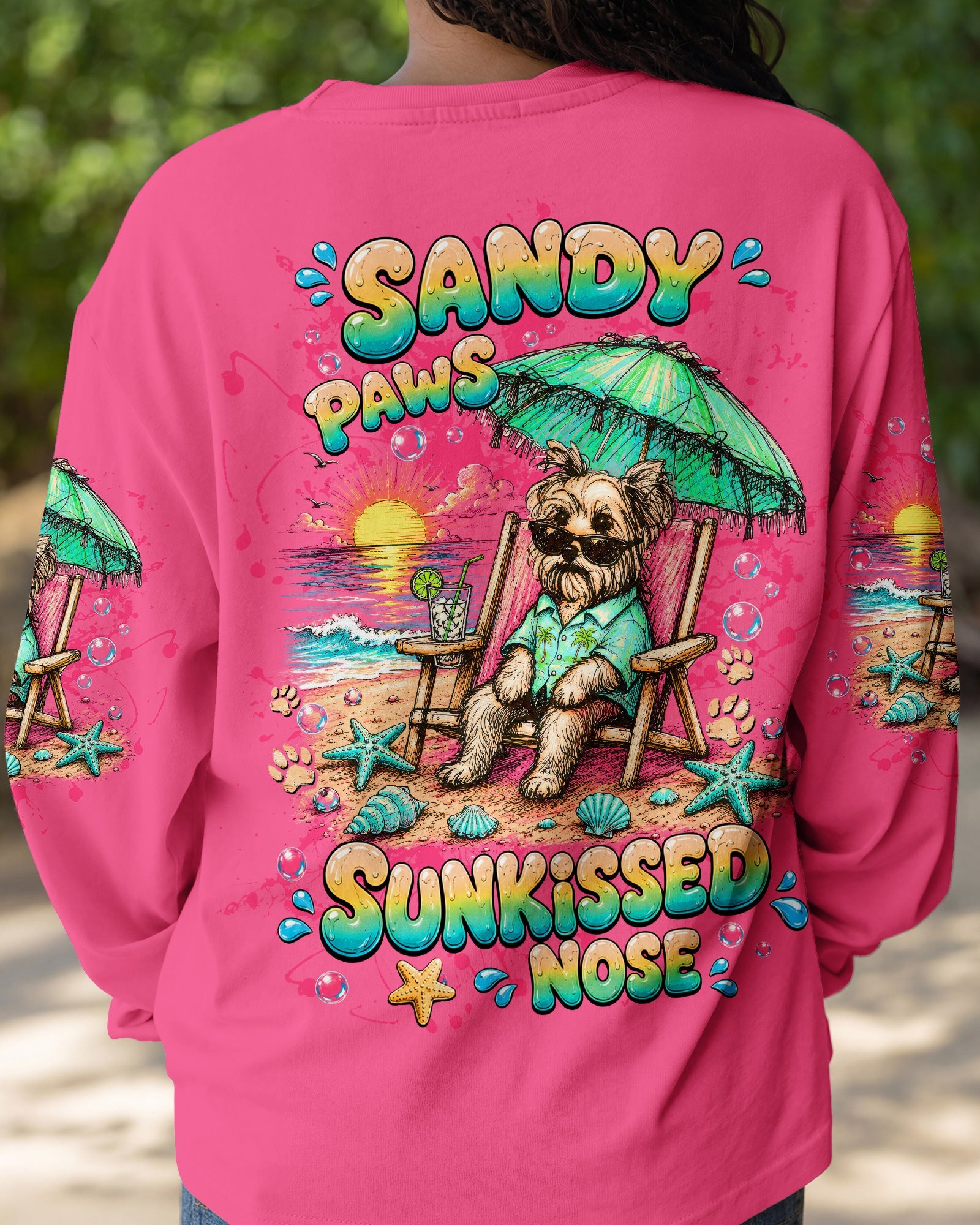 SANDY PAWS SUNKISSED NOSE YORKIE DOG ALL OVER PRINT - TLTW2205264