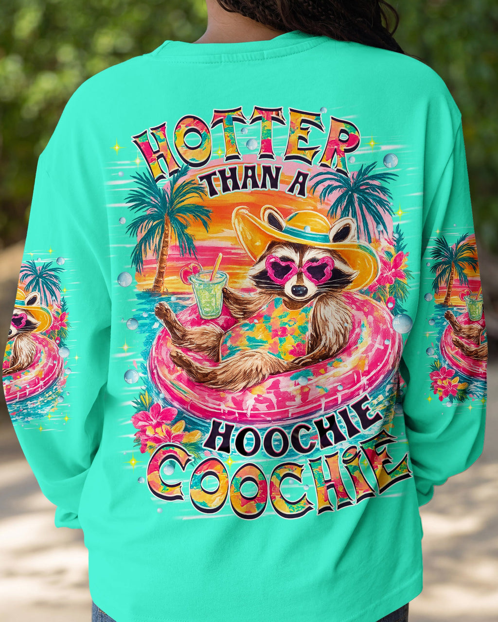 HOTTER THAN A HOOCHIE COOCHIE RACCOON ALL OVER PRINT - TLHN1905263