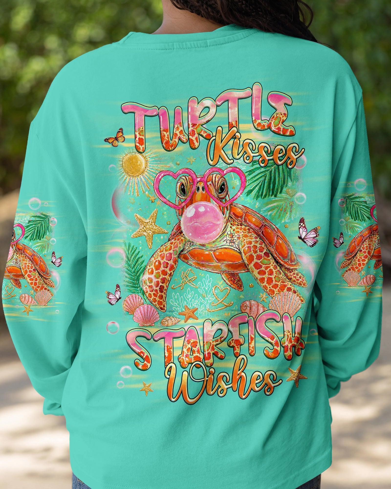 TURTLE KISSES STARFISH WISHES ALL OVER PRINT - TLHG0907263
