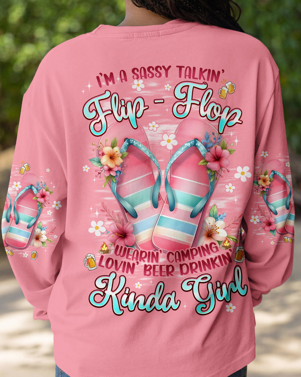 KINDA GIRL FLIP FLOPS ALL OVER PRINT - TYPQ0804261