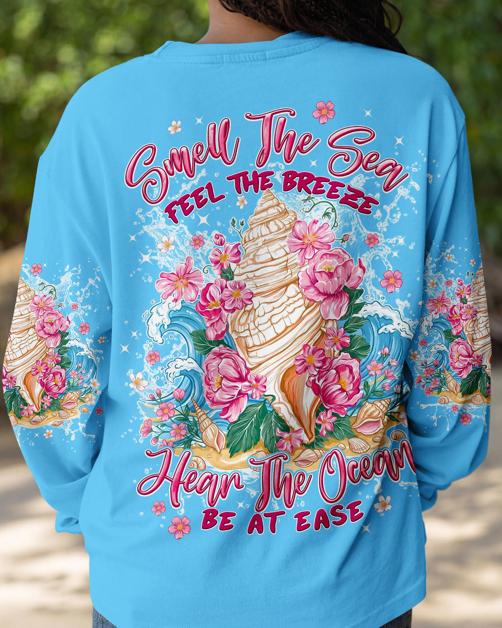 SMELL THE SEA FEEL THE BREEZE SEASHELL ALL OVER PRINT - TYPQ0806261