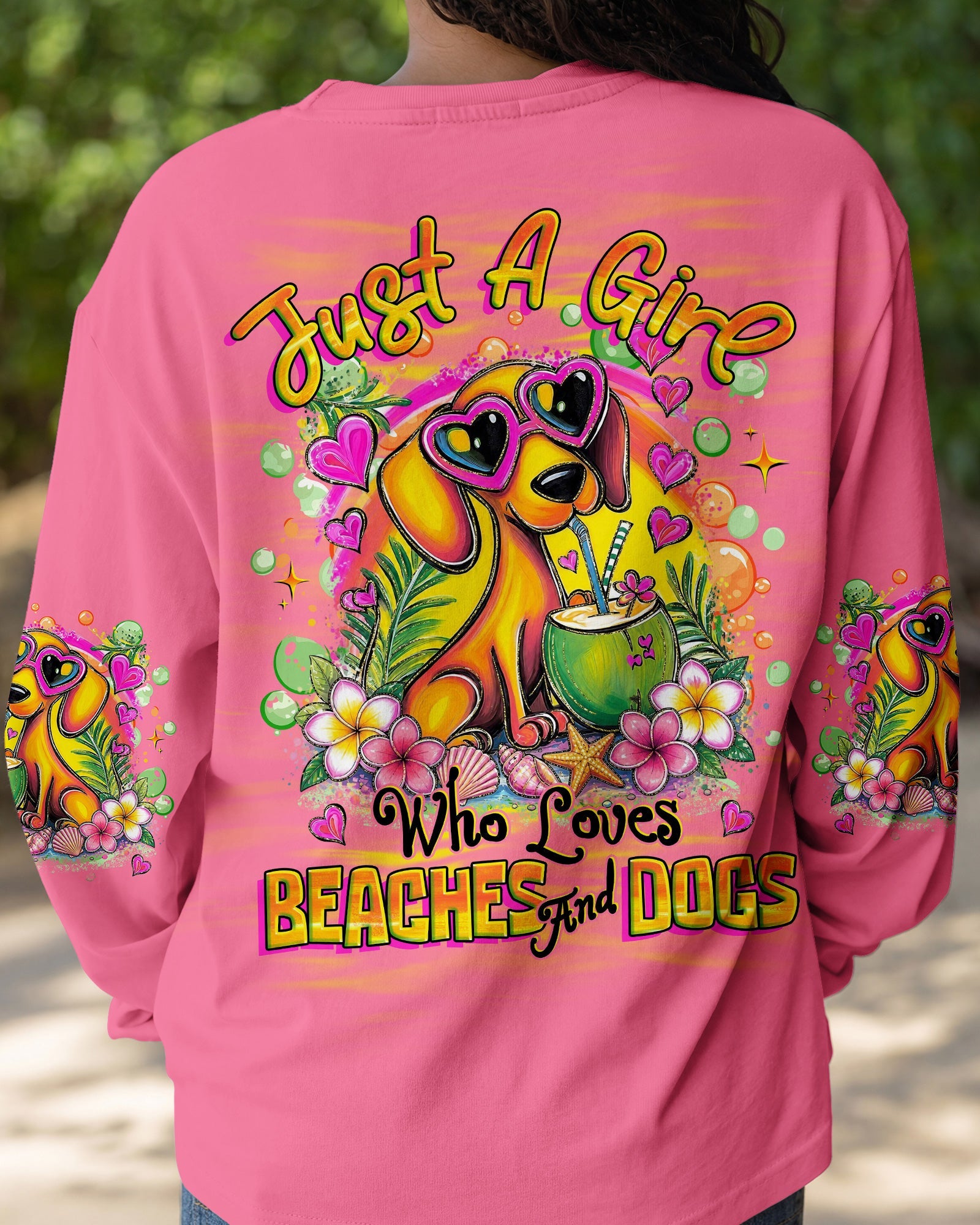 JUST A GIRL WHO LOVES DACHSHUND DOG ALL OVER PRINT - TLHG0405265