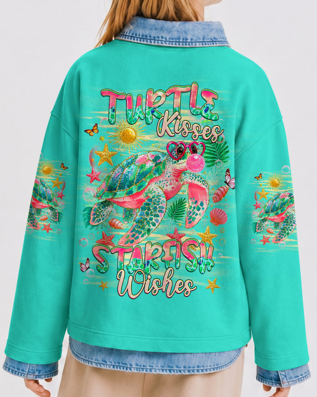 TURTLE KISSES STARFISH WISHES KIDS ALL OVER PRINT - TLHG0906261