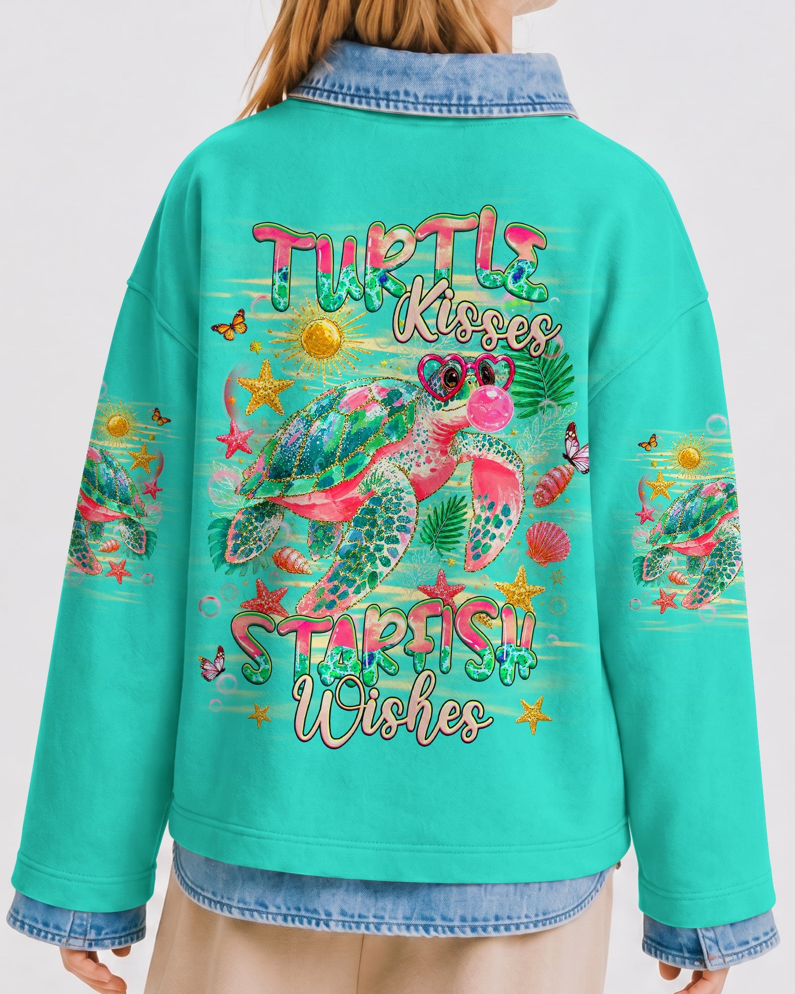 TURTLE KISSES STARFISH WISHES KIDS ALL OVER PRINT - TLHG0906261