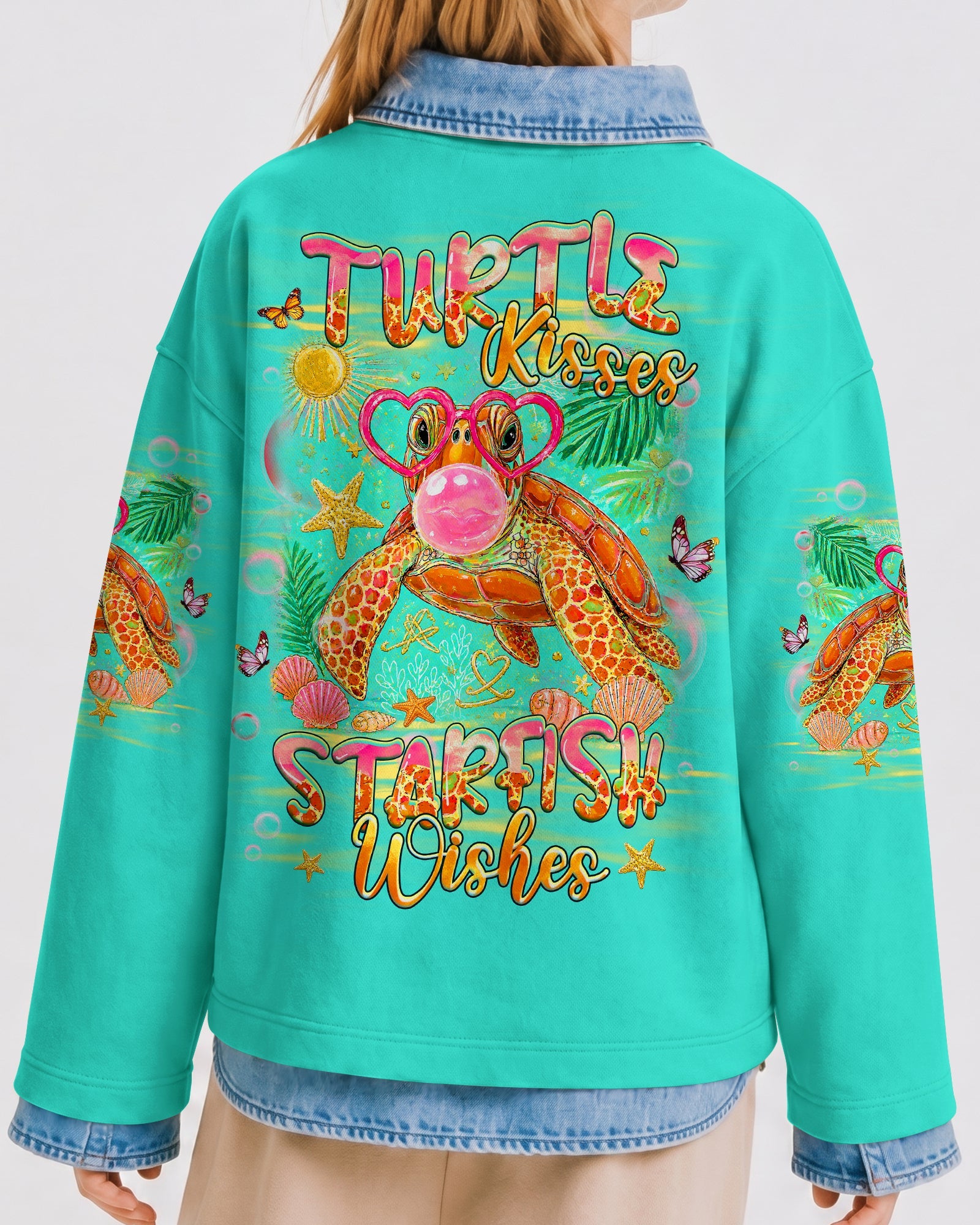 TURTLE KISSES STARFISH WISHES KIDS ALL OVER PRINT - TLHG2605261