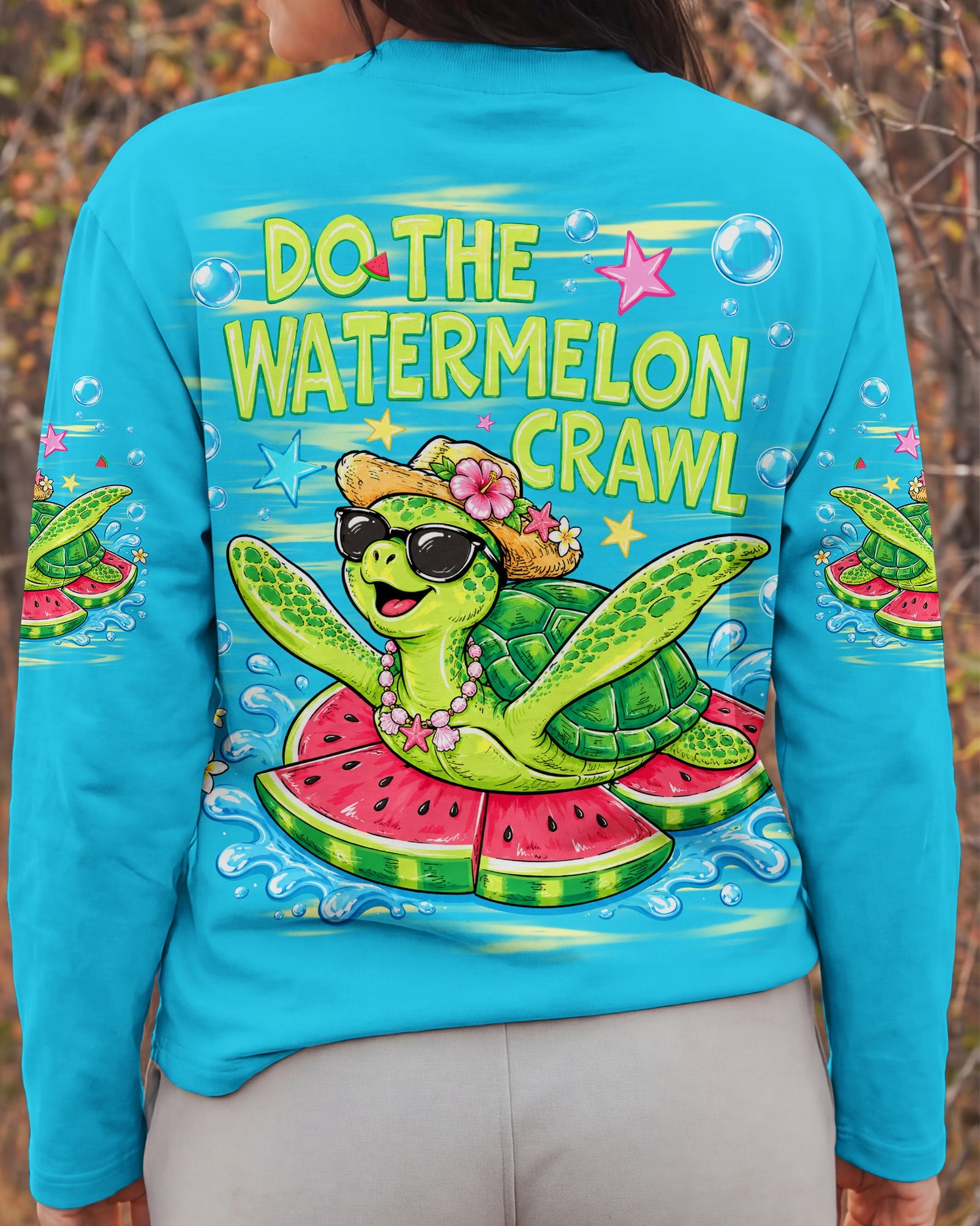 DO THE WATERMELON CRAWL TURTLE ALL OVER PRINT - TLHG1106263