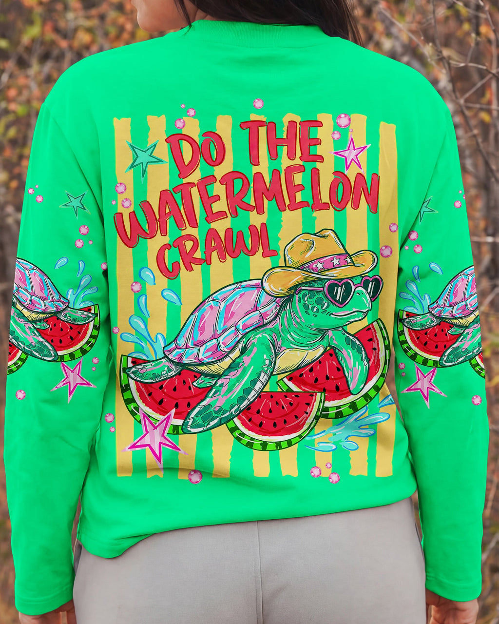 DO THE WATERMELON CRAWL TURTLE ALL OVER PRINT - TLNT2905263