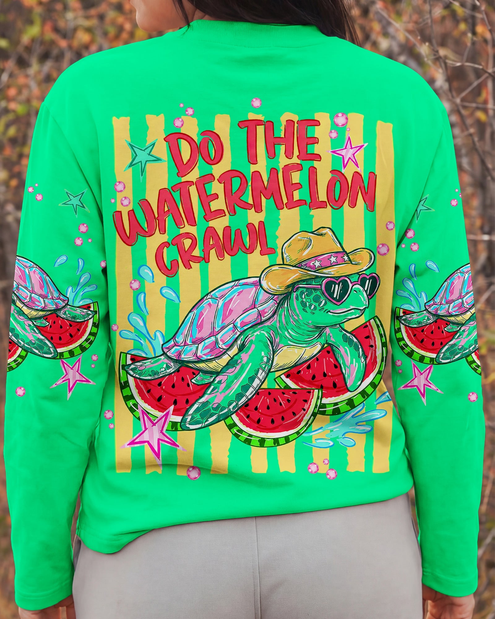 DO THE WATERMELON CRAWL TURTLE ALL OVER PRINT - TLNT2905263