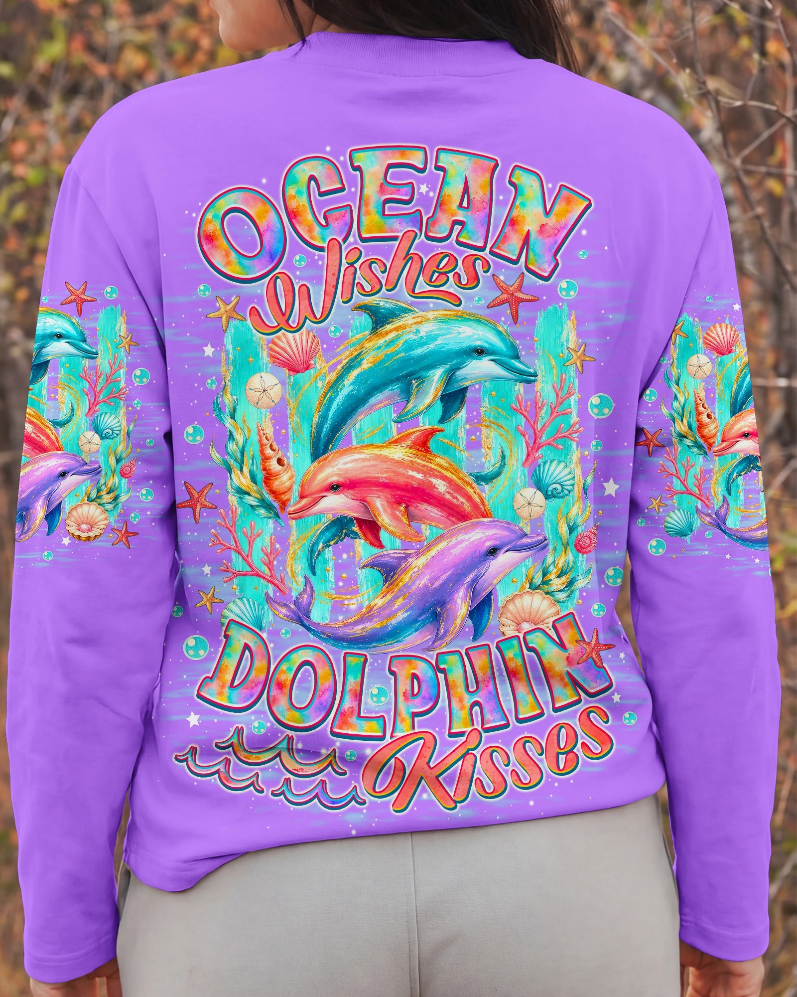 OCEAN WISHES DOLPHIN KISSES ALL OVER PRINT  - TLNO0206262