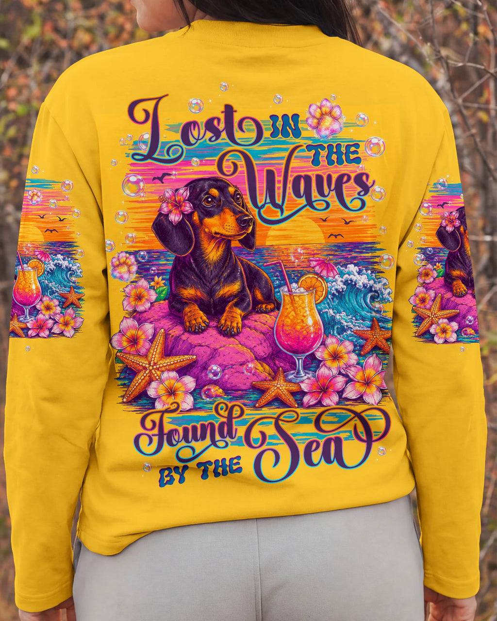 LOST IN THE WAVES DACHSHUND DOG ALL OVER PRINT - TLTW22805264