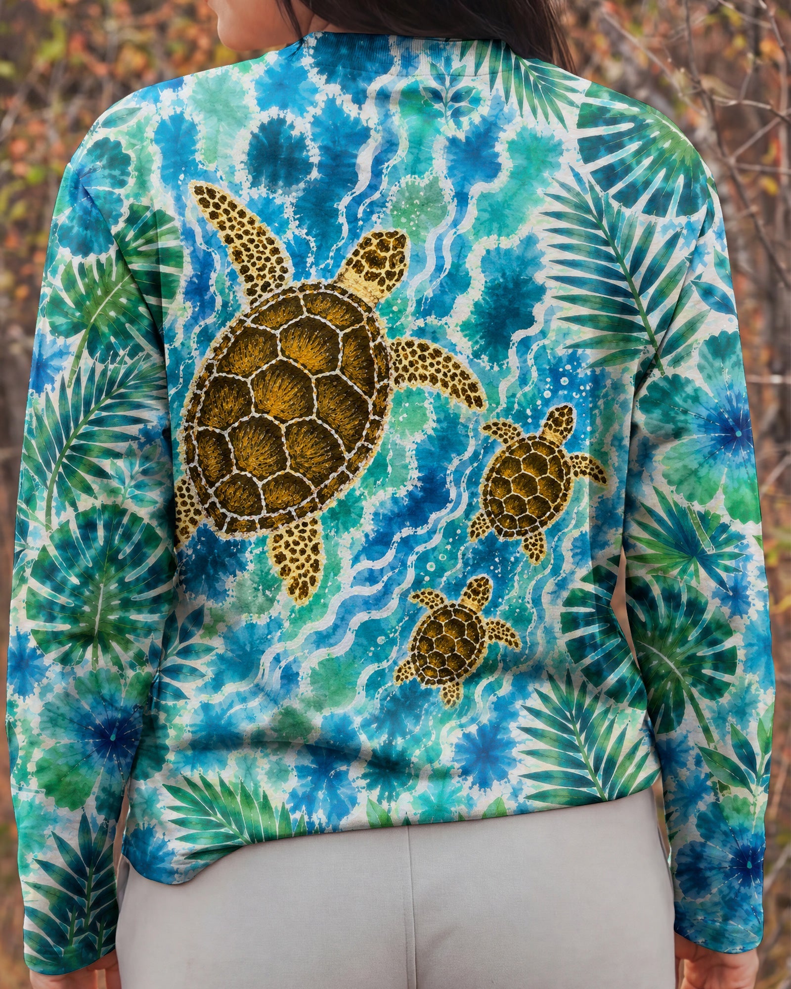 TROPICAL TURTLES VIBRANT OCEAN ALL OVER PRINT  - TLTW2406261