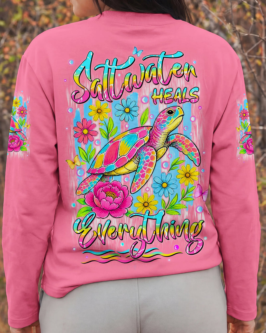 SALTWATER HEALS EVERYTHING TURTLE ALL OVER PRINT - TYLN2505262