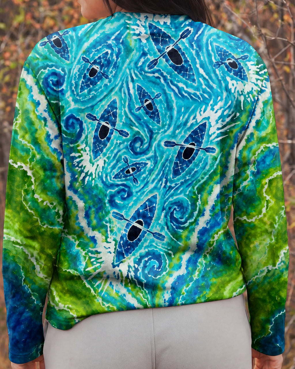 LAKESIDE KAYAK WATER SWIRL ALL OVER PRINT - KMTM1107261