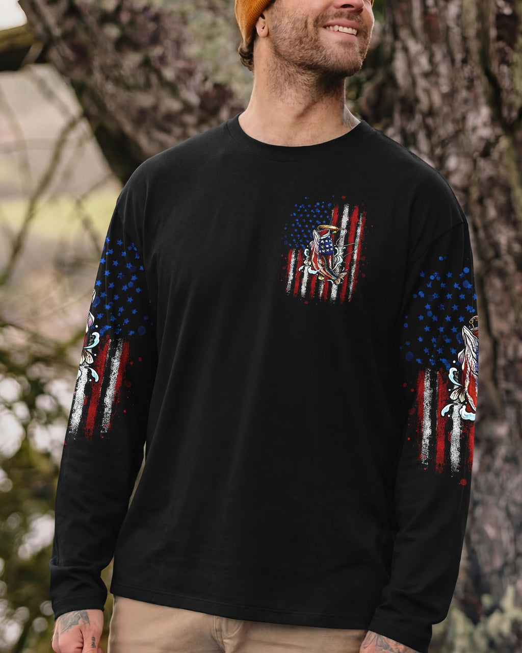 NEVER UNDERESTIMATE AN OLD MAN  FISHING ALL OVER PRINT - TLNT0406264