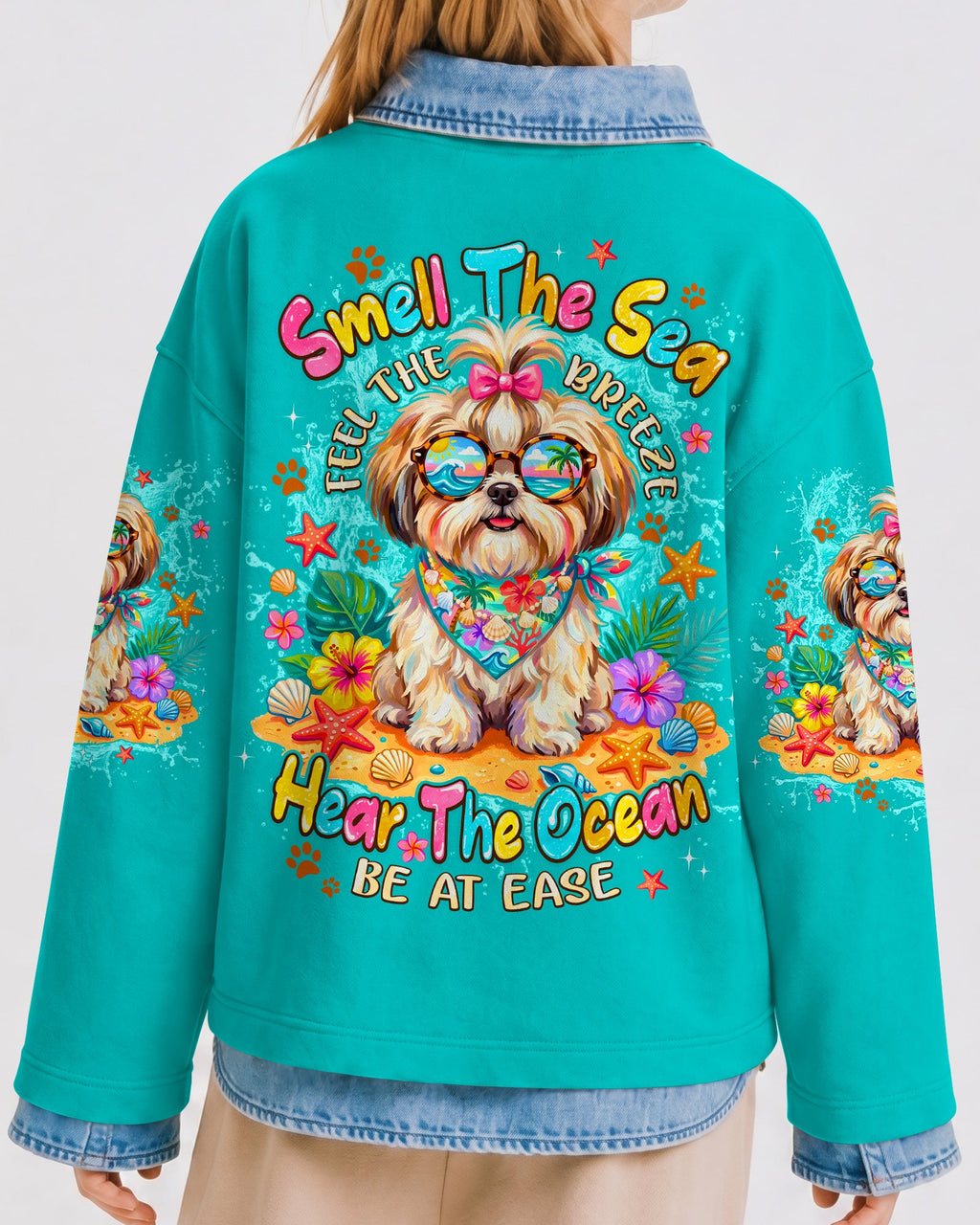 SMELL THE SEA SHIH TZU DOG KIDS ALL OVER PRINT - TYPQ0406262