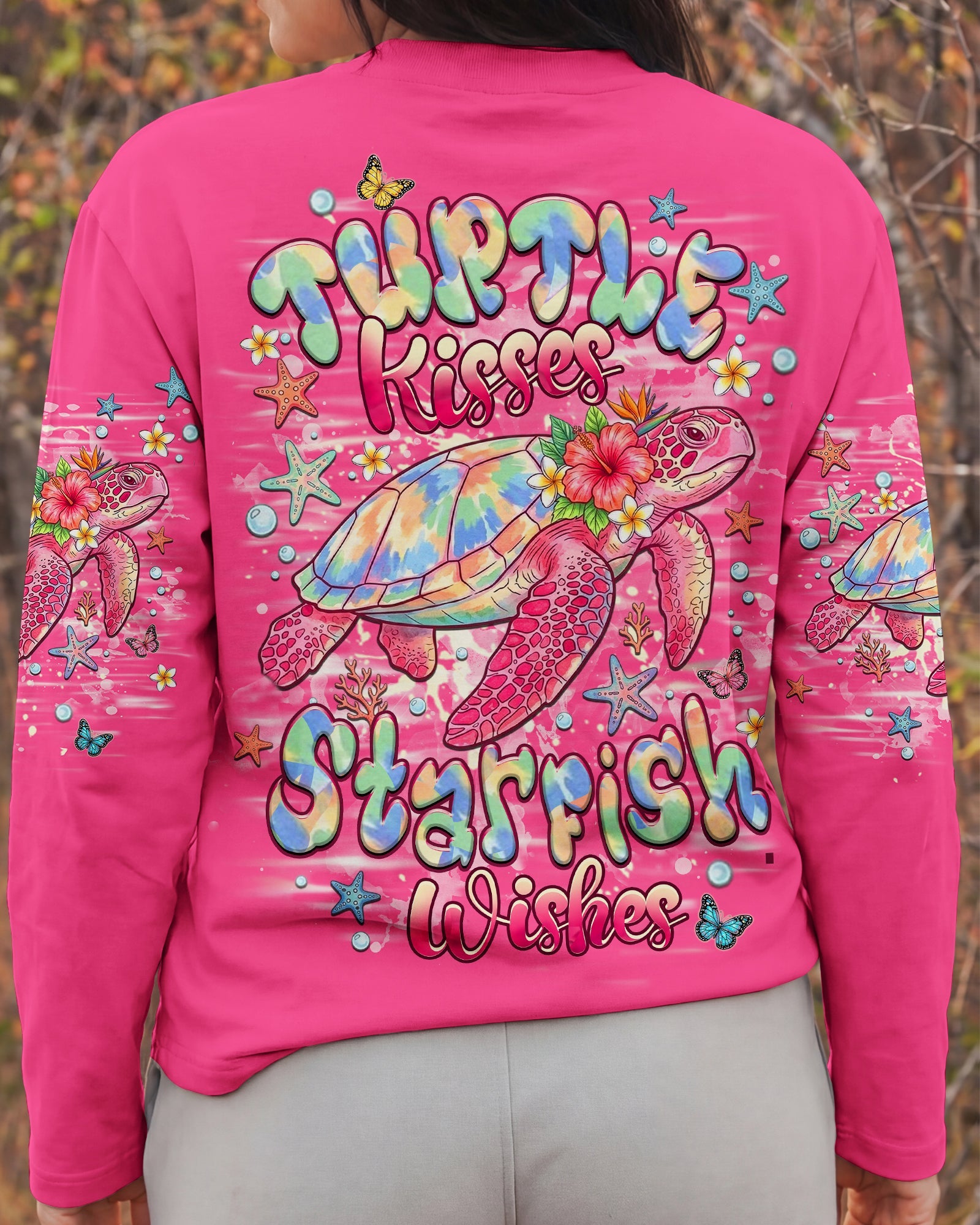 TURTLE KISSES STARFISH WISHES ALL OVER PRINT -  TLHN1606264