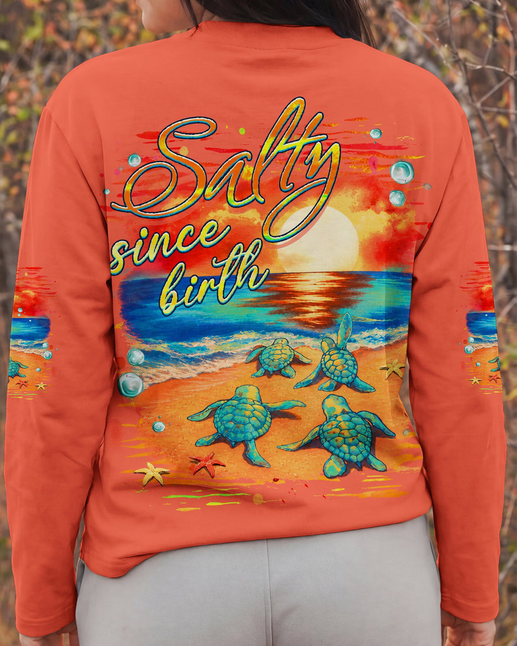 SALTY SINCE BIRTH TURTLE  ALL OVER PRINT - TLHG0506261