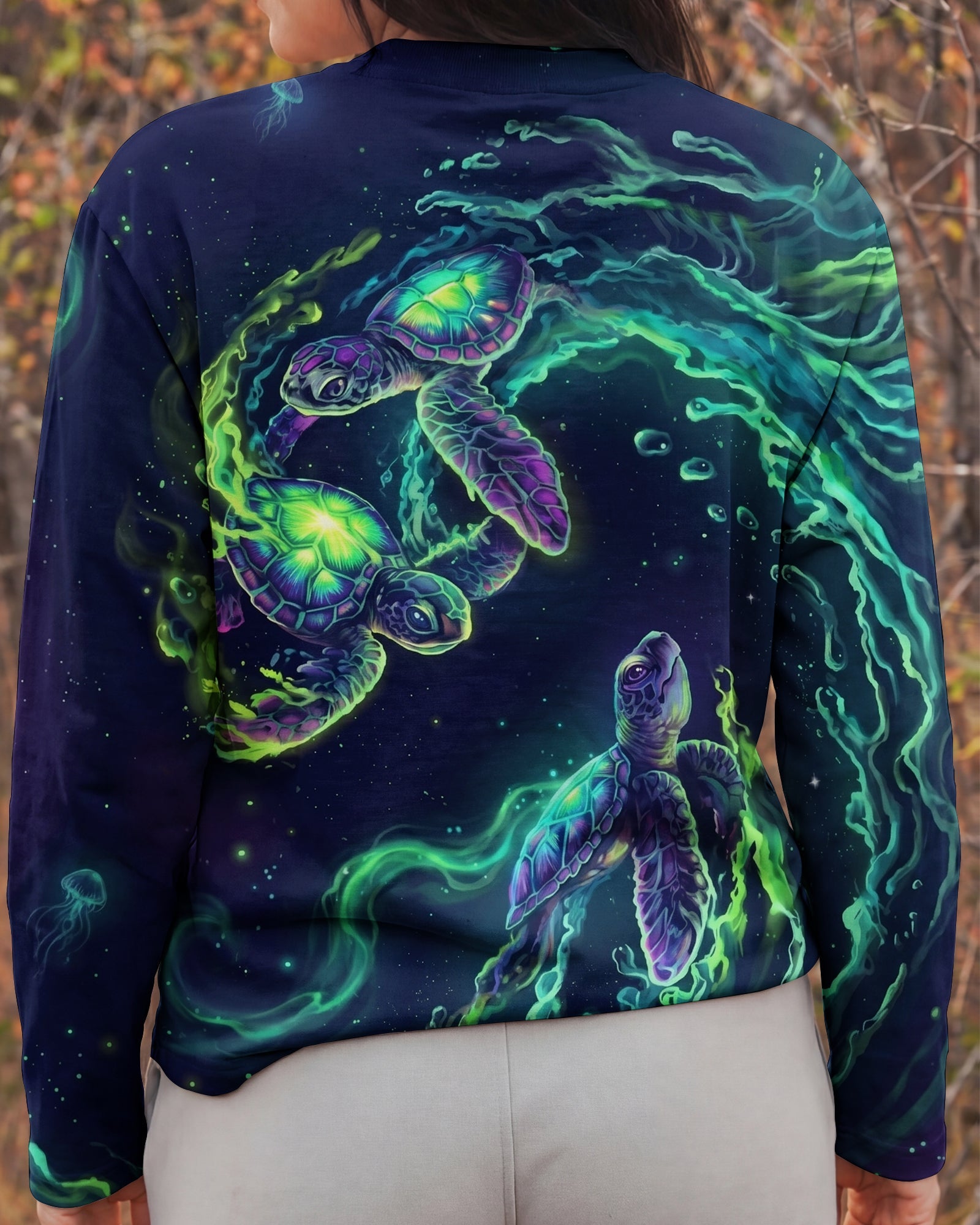 THREE TURTLES OF THE COSMIC TIDE ALL OVER PRINT - TLHN1707263