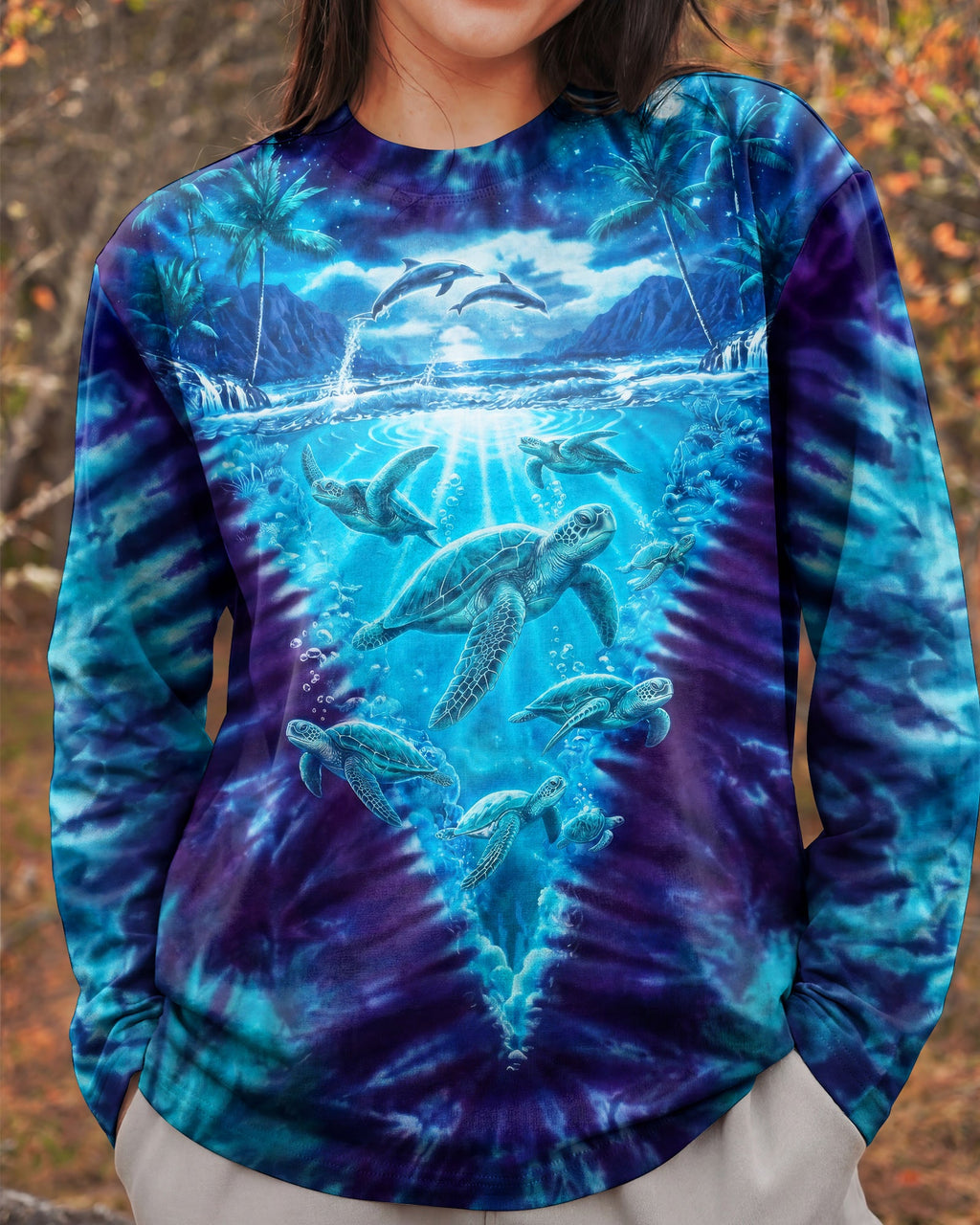 TURTLE MOONLIT PARADISE ALL OVER PRINT - RI0506263