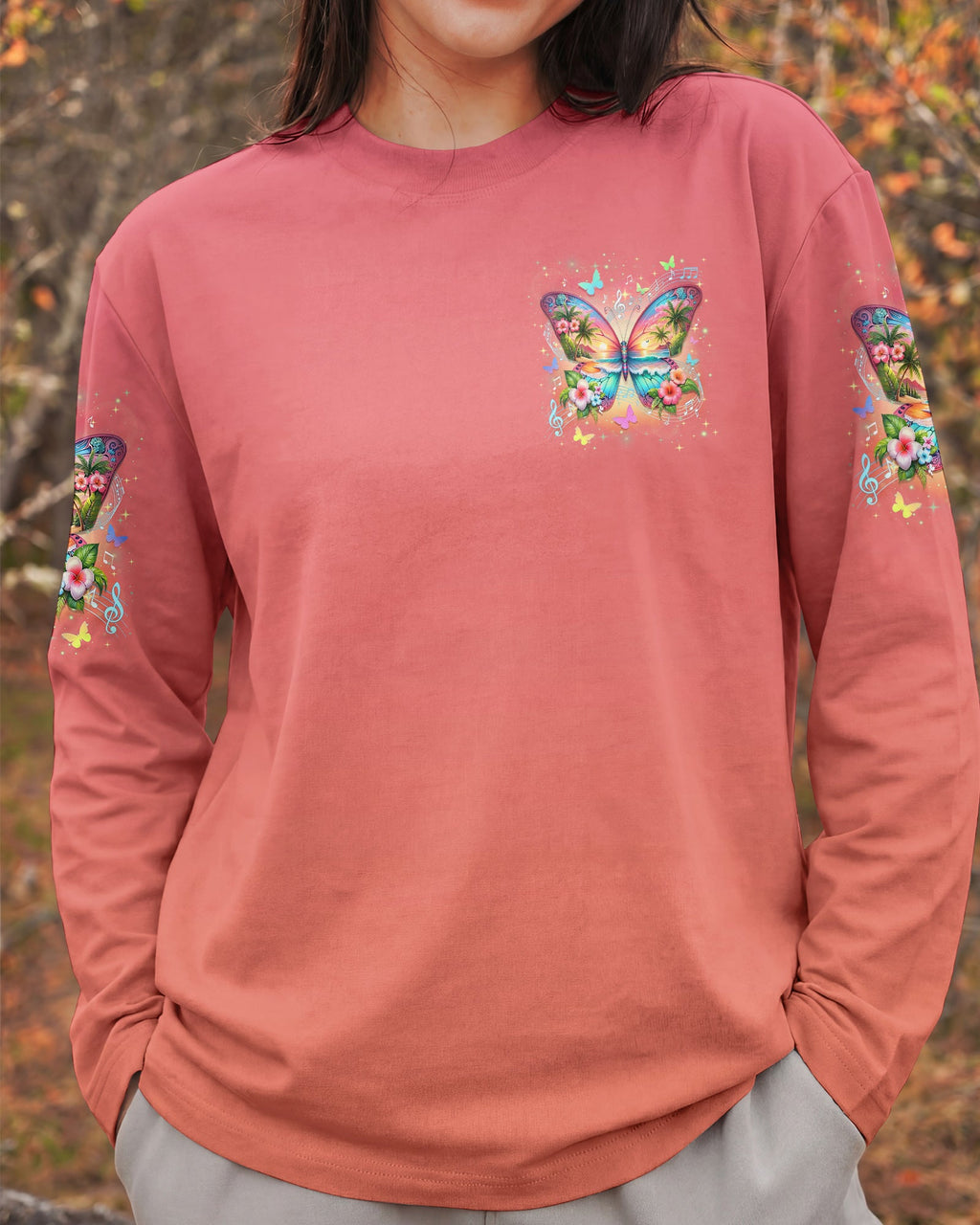 FIND ME WHERE THE MUSIC MEETS THE OCEAN BUTTERFLY ALL OVER PRINT - TYLN0704262