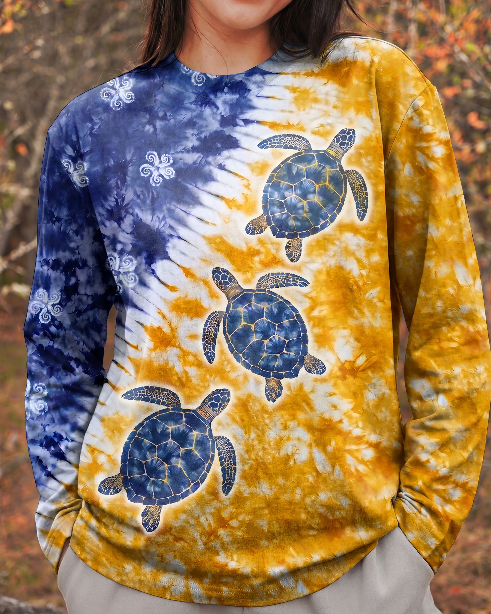 SUNLIT SEA TURTLE DRIFT ALL OVER PRINT - TYPQ0307263
