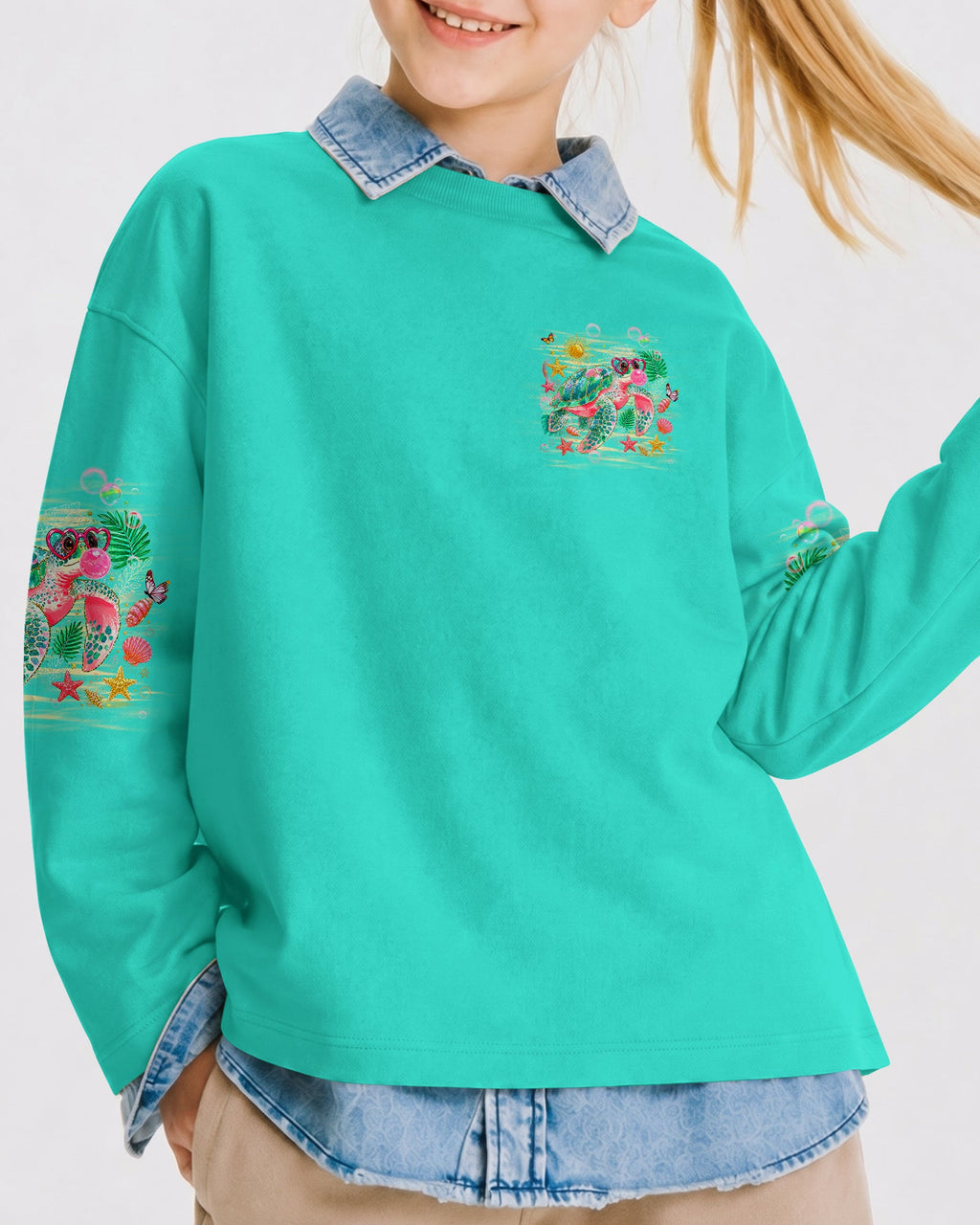 TURTLE KISSES STARFISH WISHES KIDS ALL OVER PRINT - TLHG0906261