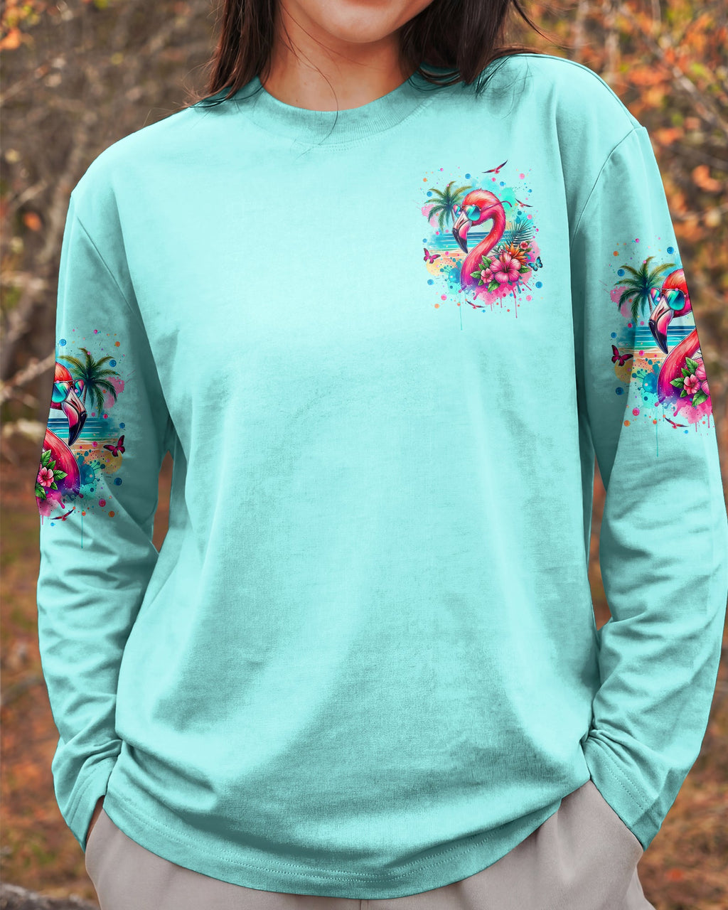 RESTING BEACH FACE FLAMINGO ALL OVER PRINT - TYLN0904262