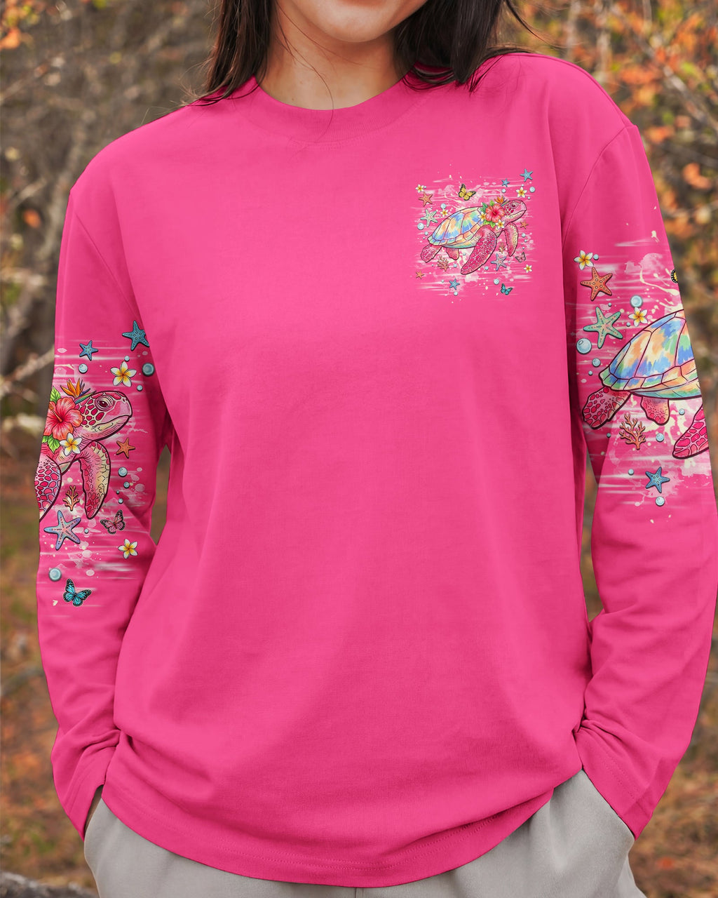 TURTLE KISSES STARFISH WISHES ALL OVER PRINT -  TLHN1606264