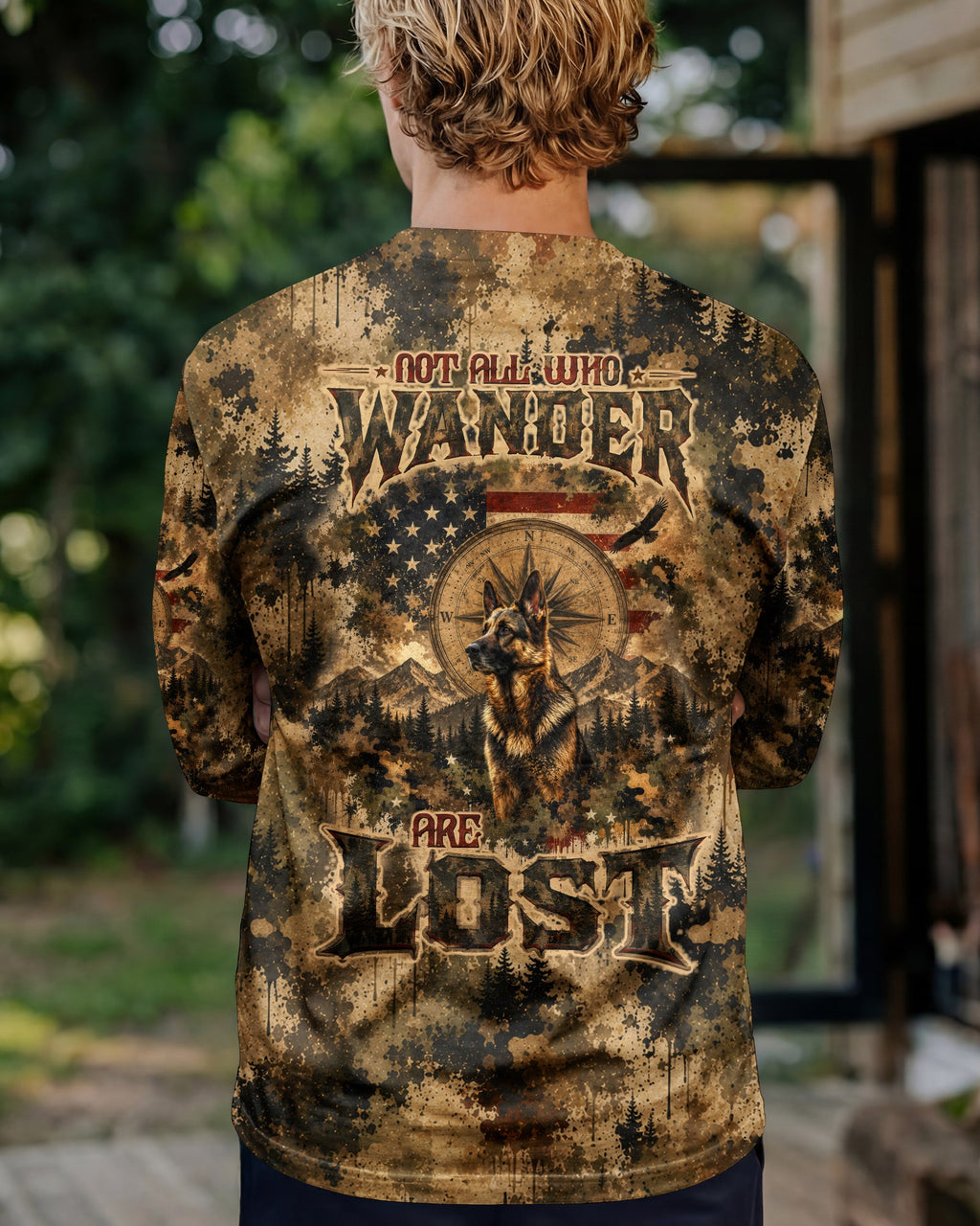 NOT ALL WHO WANDER ARE LOST GERMAN SHEPHERD DOG ALL OVER PRINT - TLTW0306261