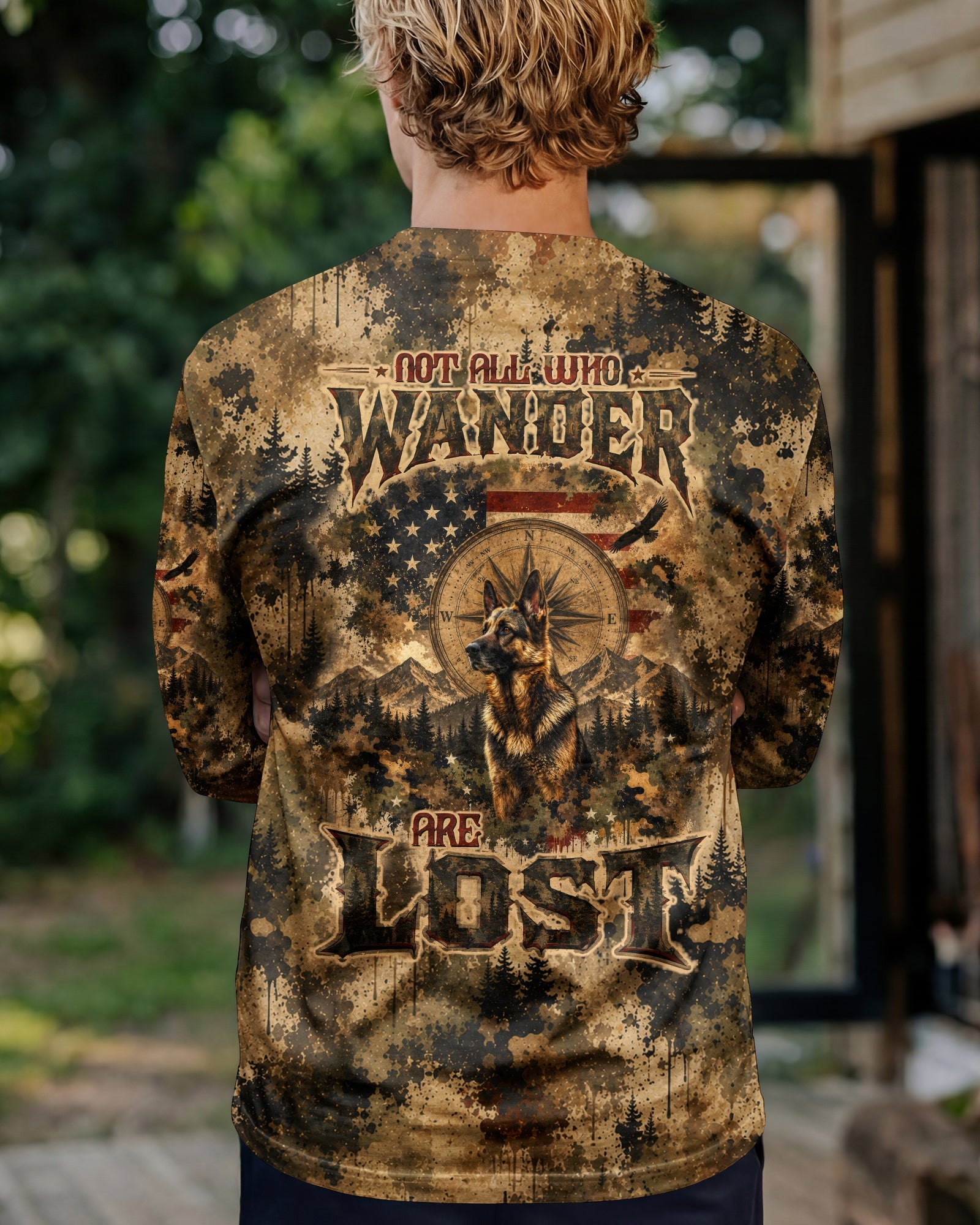 NOT ALL WHO WANDER ARE LOST GERMAN SHEPHERD DOG ALL OVER PRINT - TLTW0306261